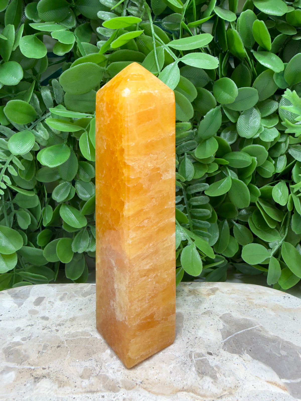 Crystallised Orange Calcite Tower 404g| Energy • Joy • Creativity hi