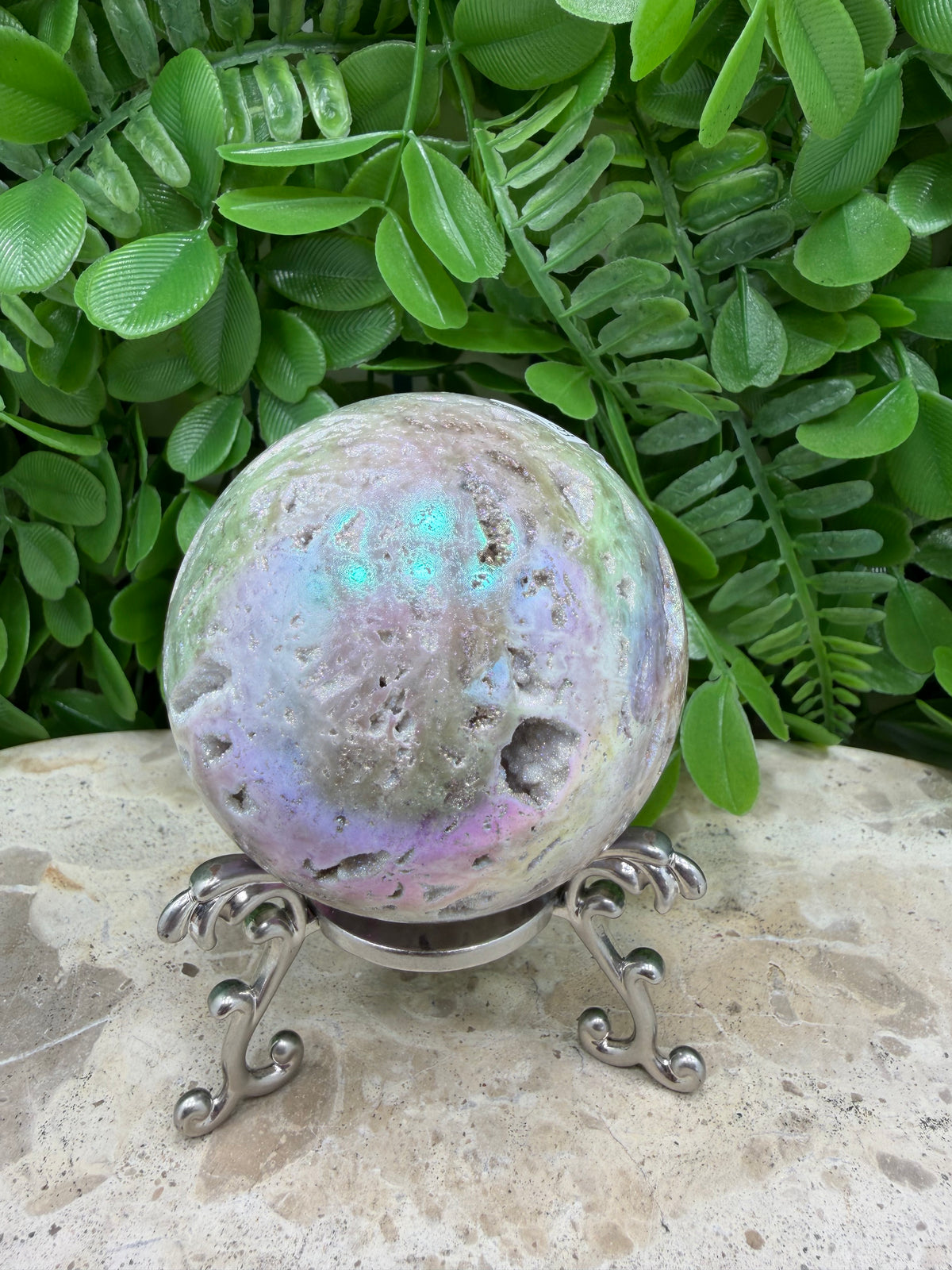 Aura Sphalerite Sphere | Grounding • Confidence • Vitality