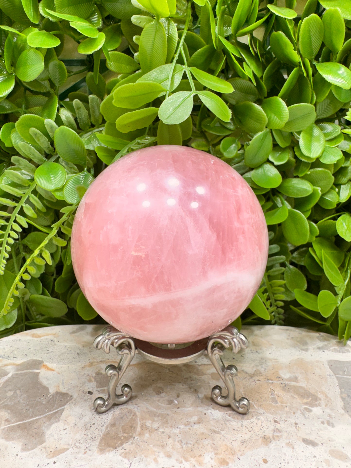 Rose Quartz Sphere 984g