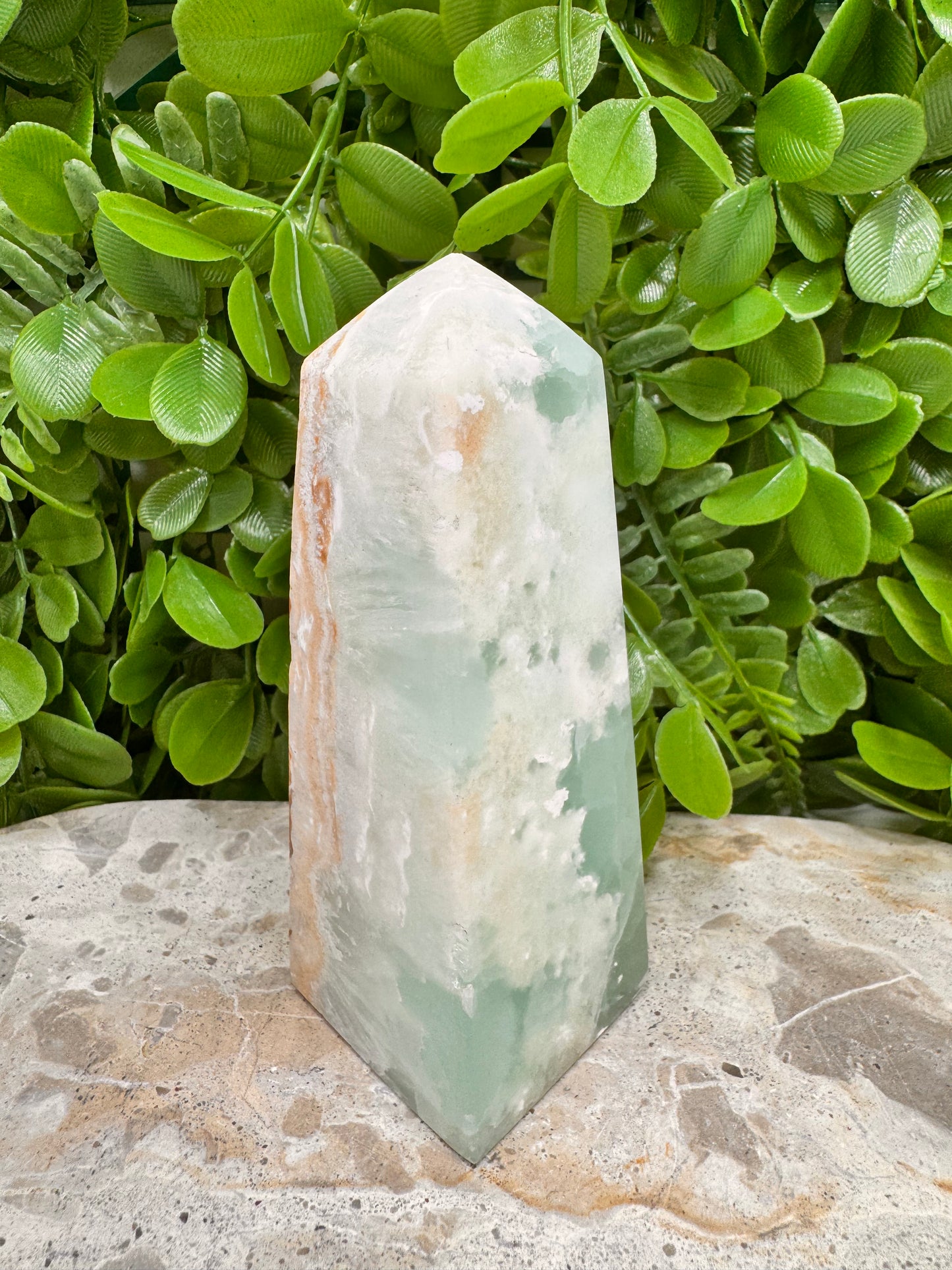 Aqua Caribbean Calcite Tower 424g