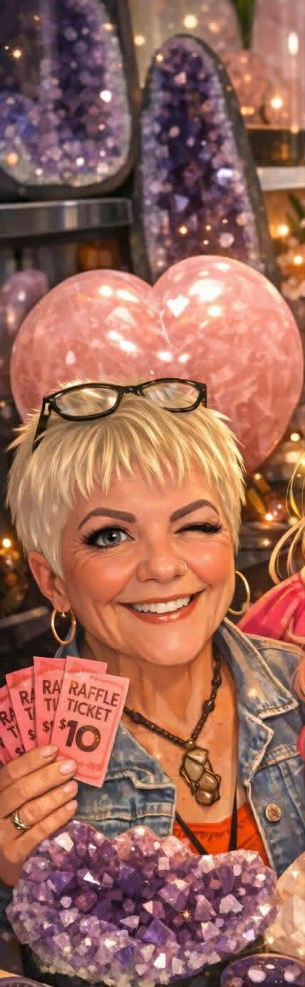 Rose Quartz Heart Valentine's Raffle