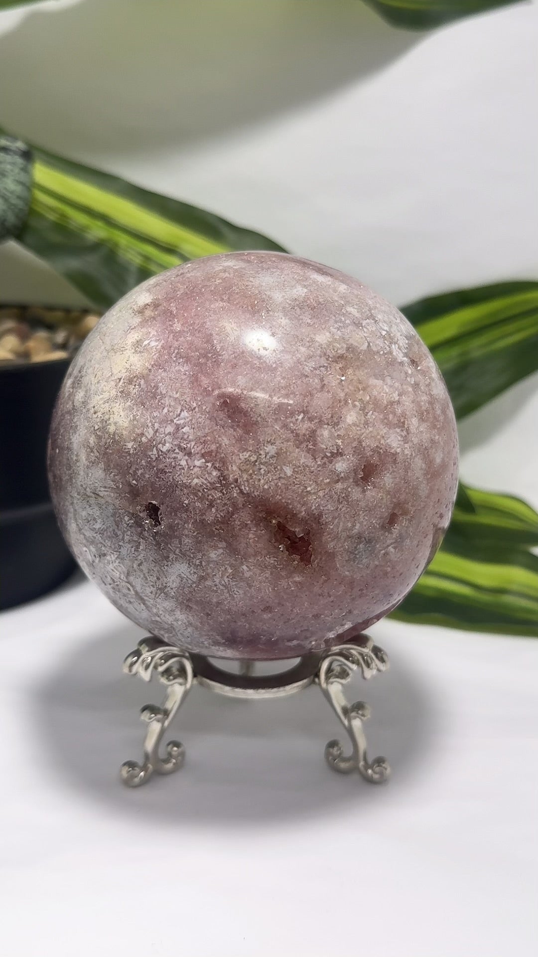 Pink Amethyst Sphere1496g