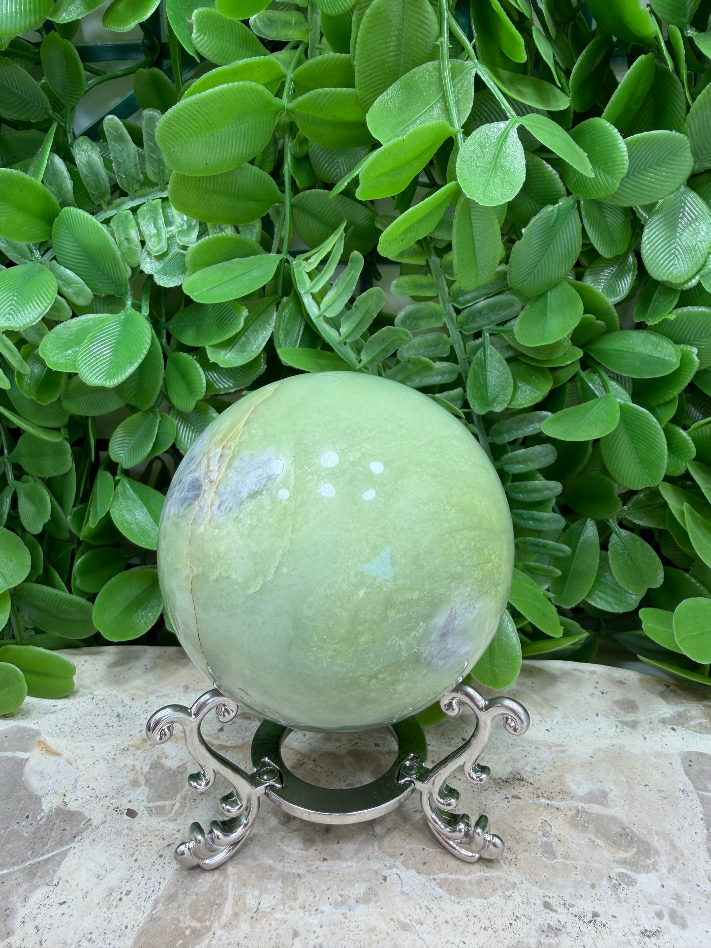 Flower Jade Sphere 460g