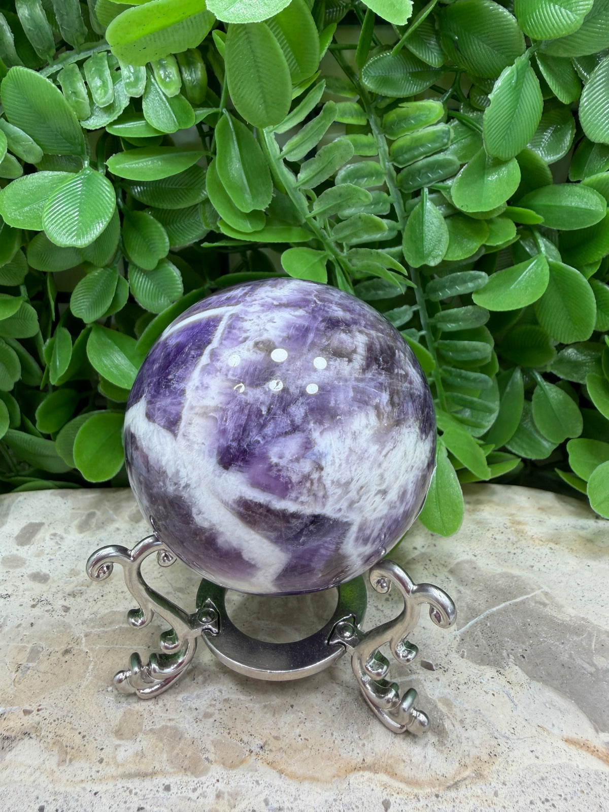 Chevron Amethyst Sphere 326g