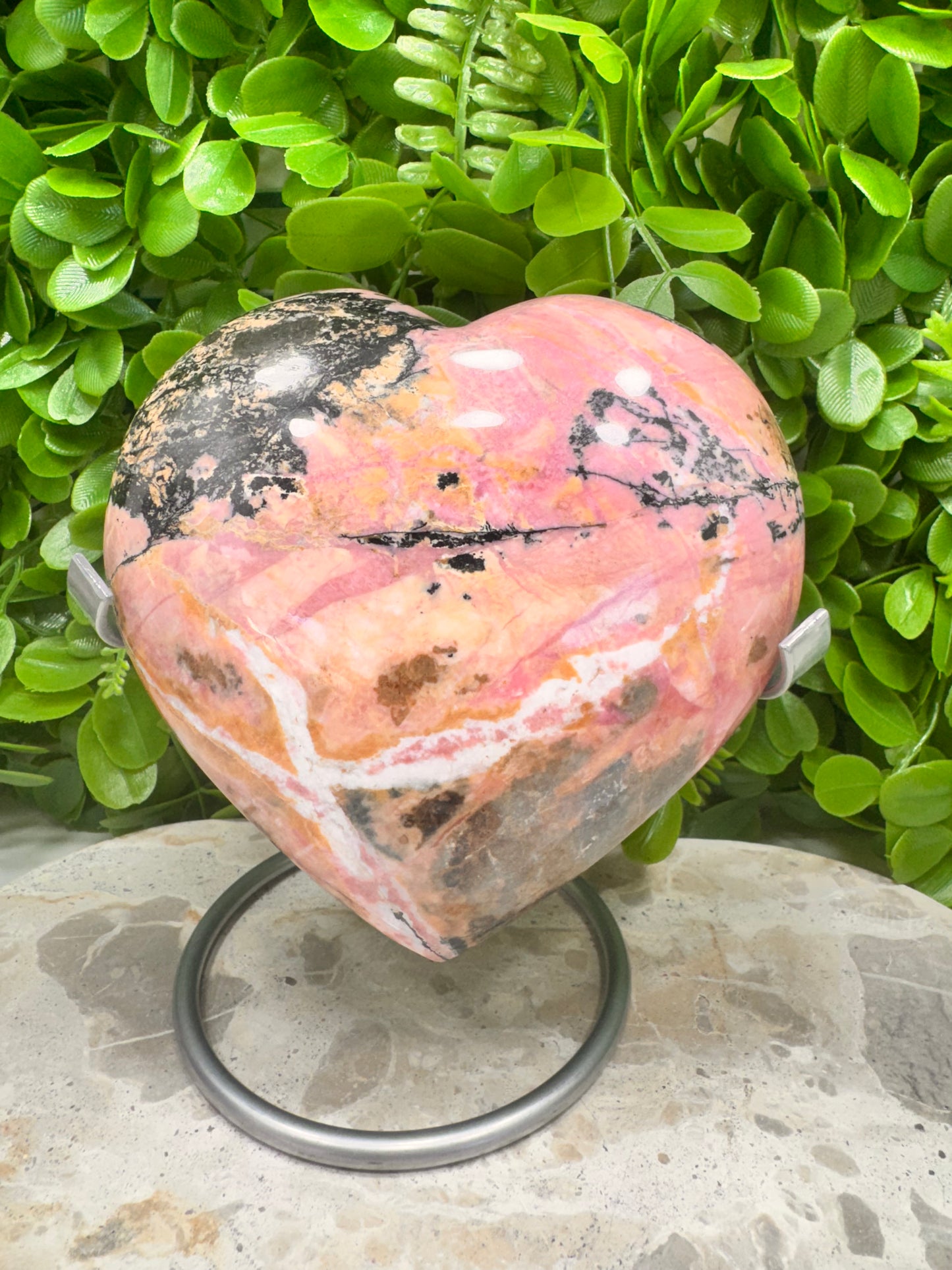 Rhodonite Heart 1578g