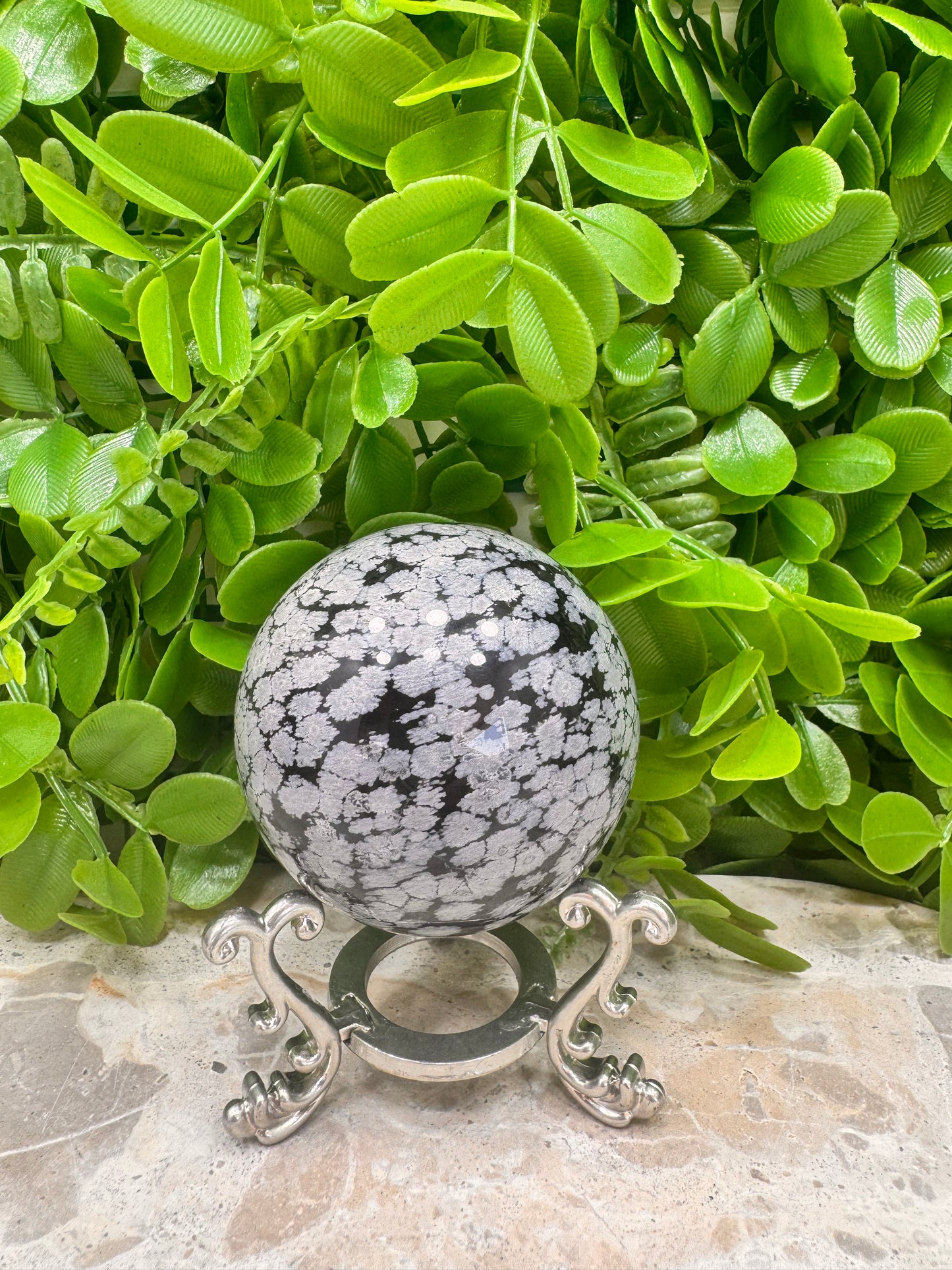 Snowflake Obsidian Sphere 330g
