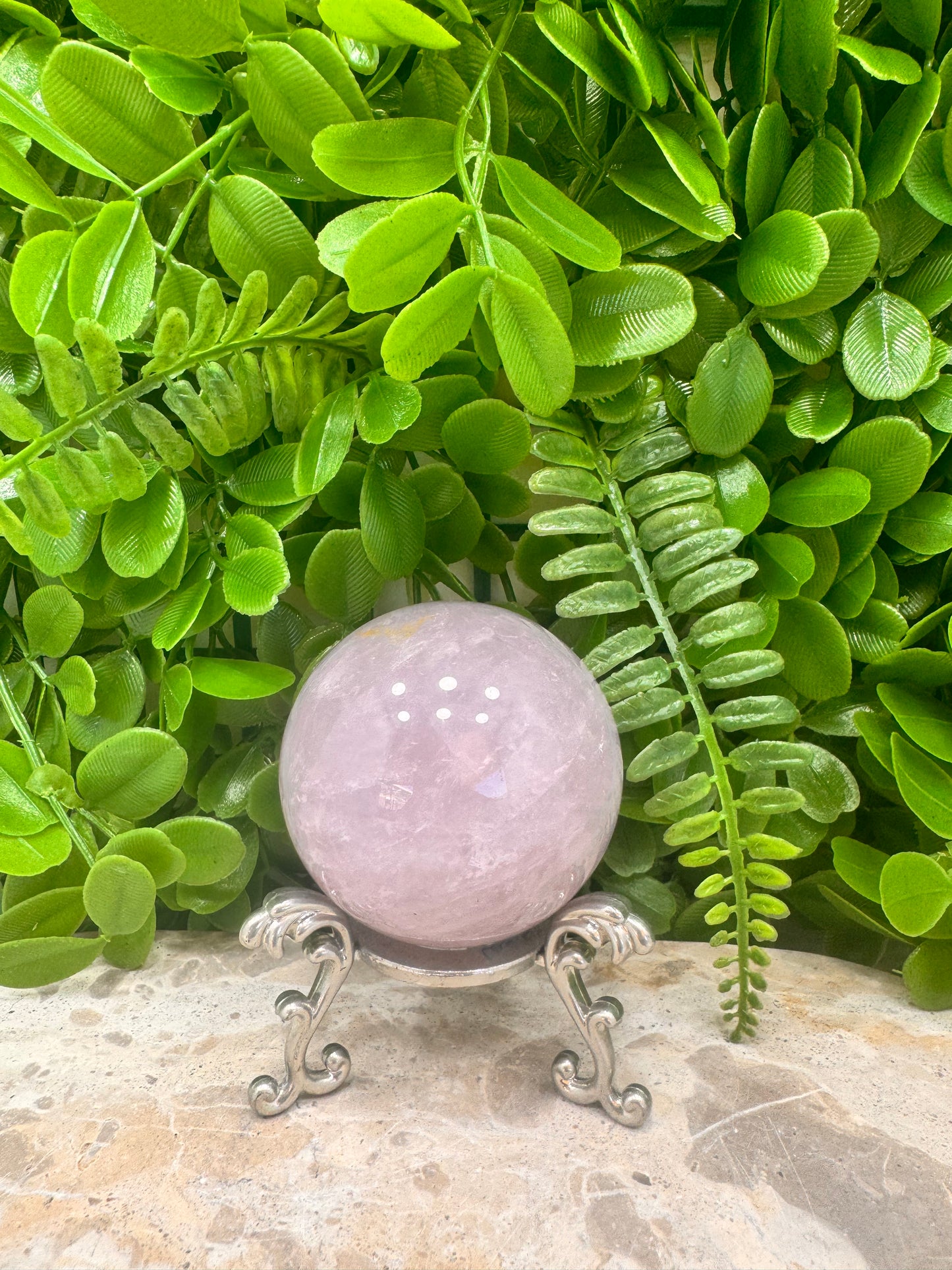 Lavender Rose Quartz Sphere 310g