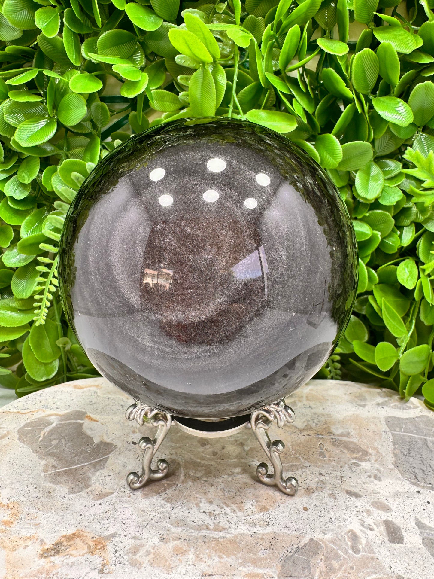 Silver Sheen Obsidian Sphere 2040g