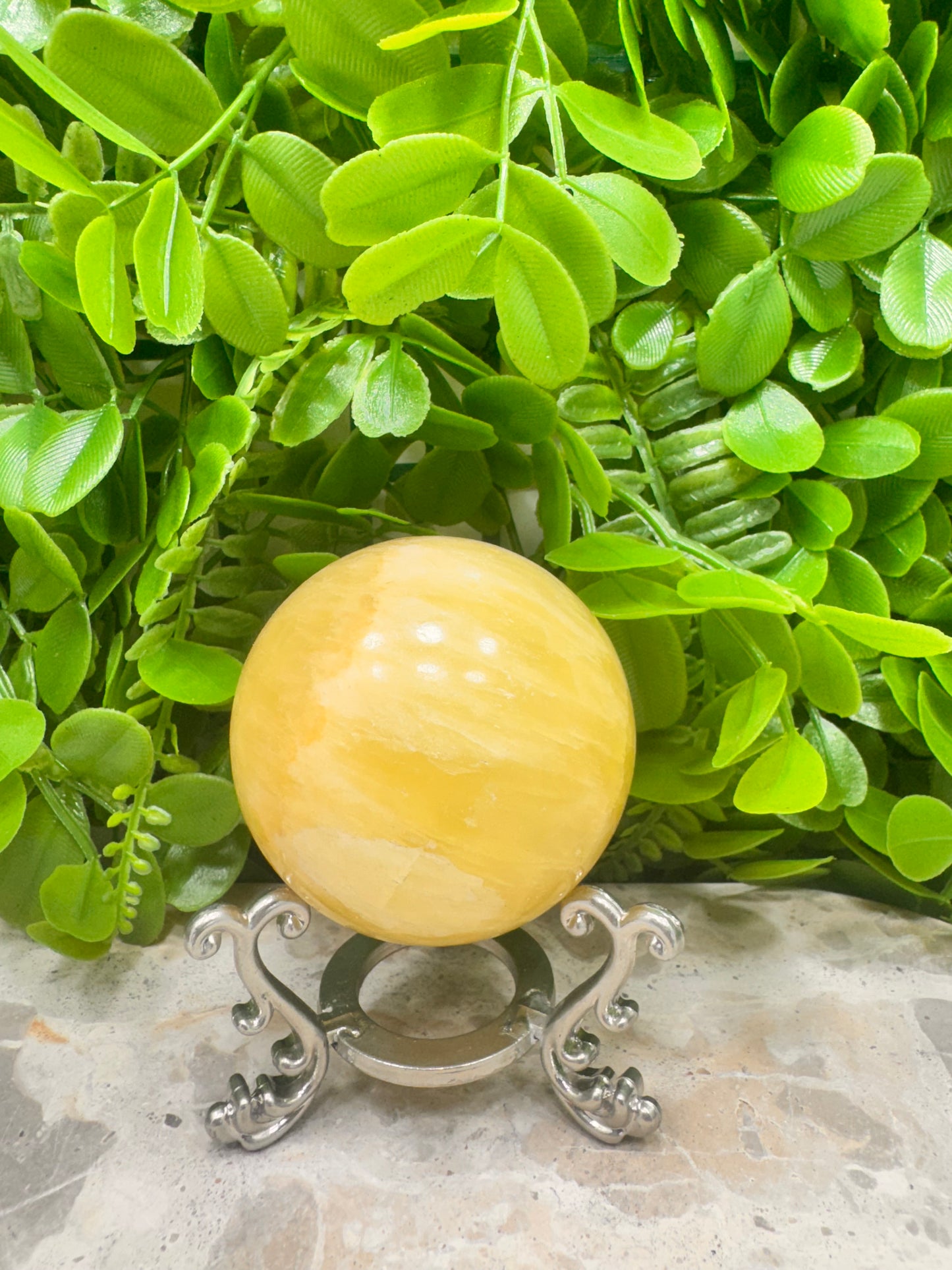 Lemon Calcite Sphere 360g