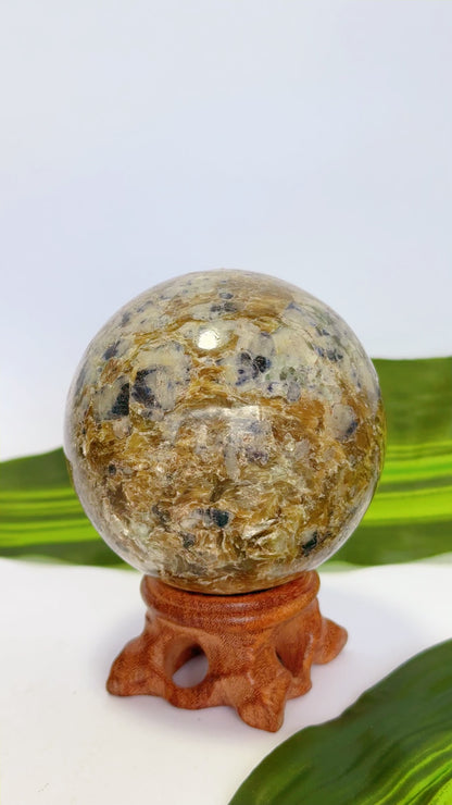 Blue Sapphire and Mica Sphere 474g