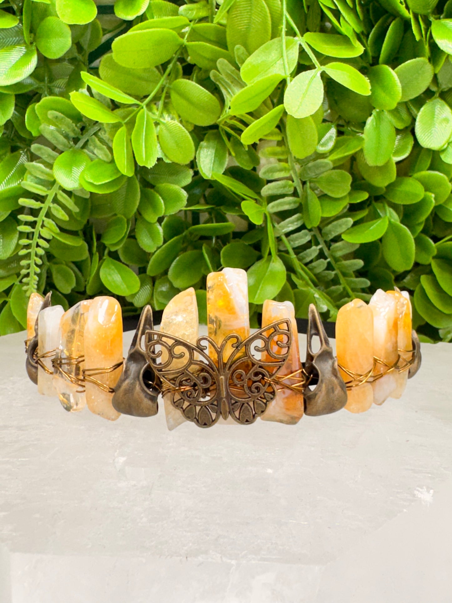 Citrine Butterfly Raven Tiara 100g