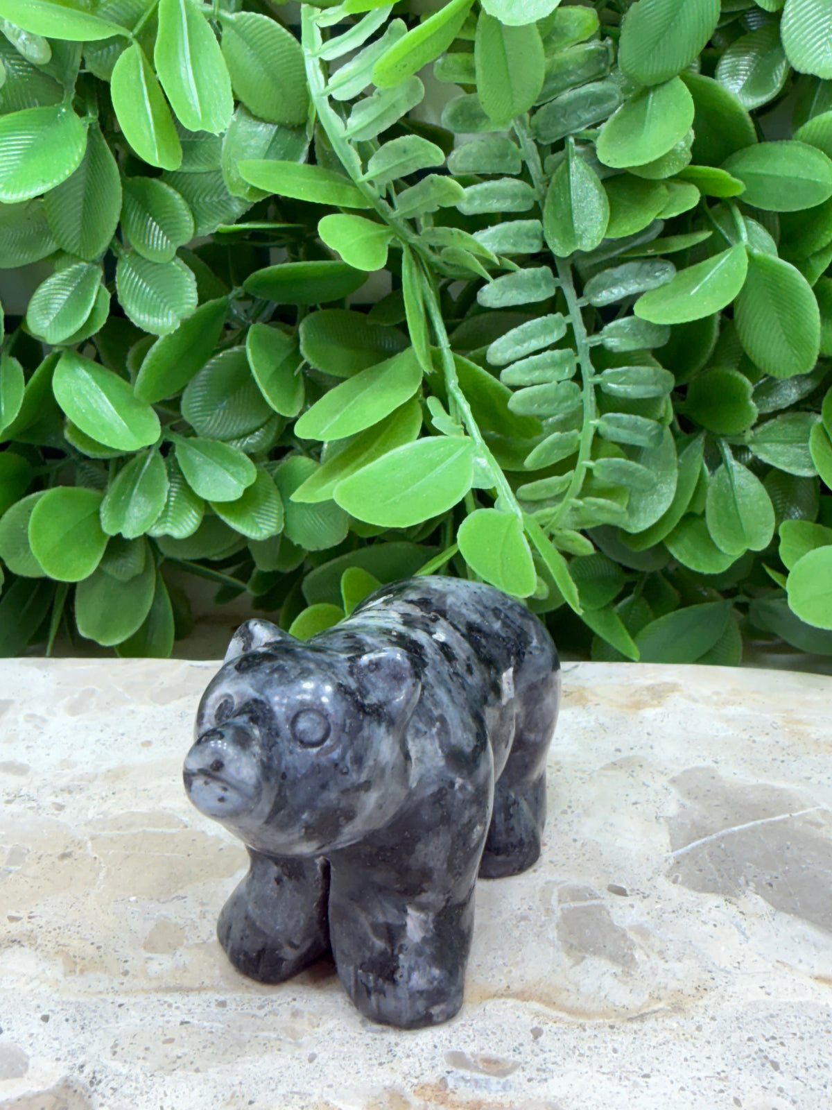 Larvikite Bear 178g | Grounding • Protection • Clarity