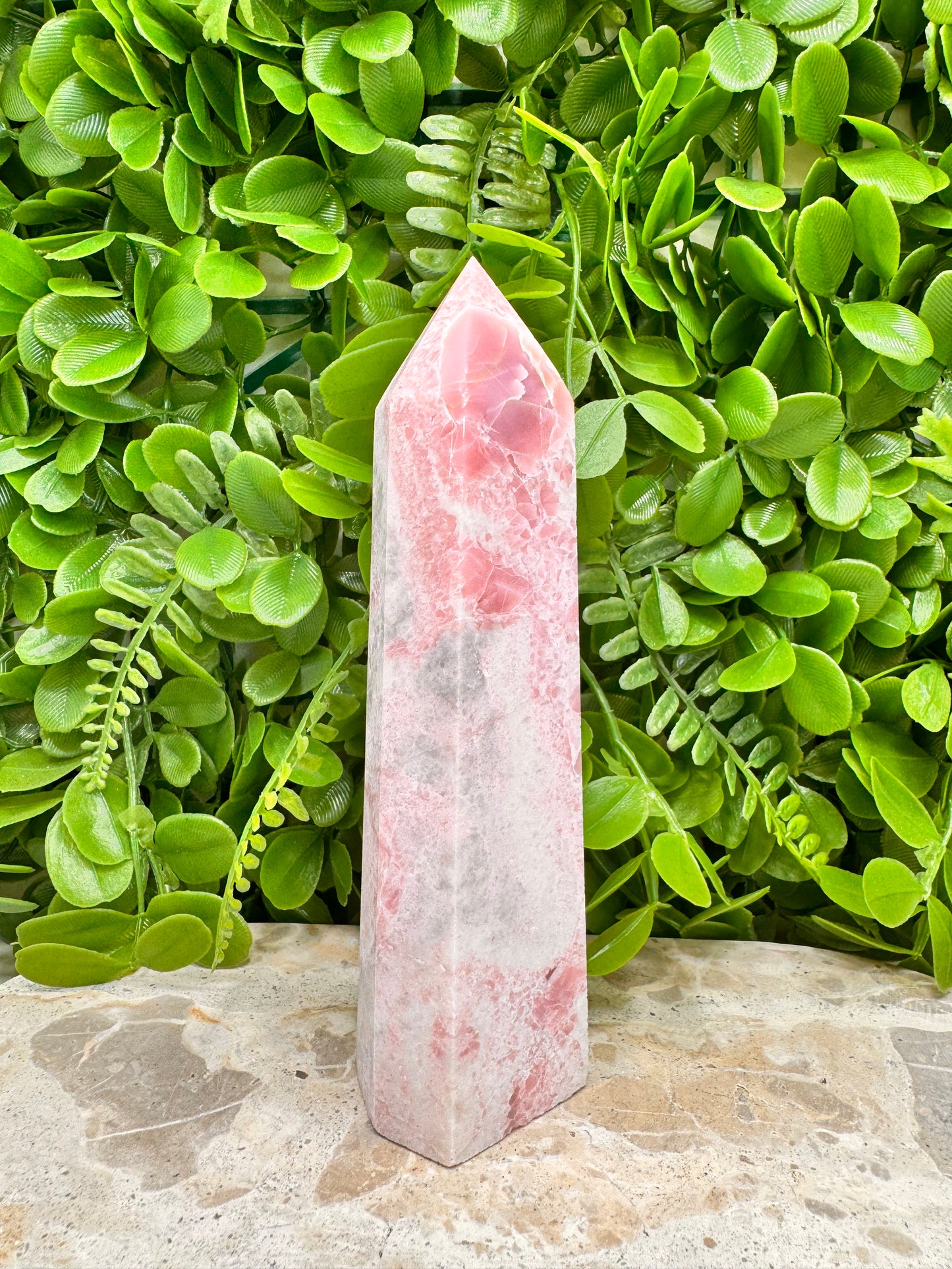 Pink Opal Tower 489g