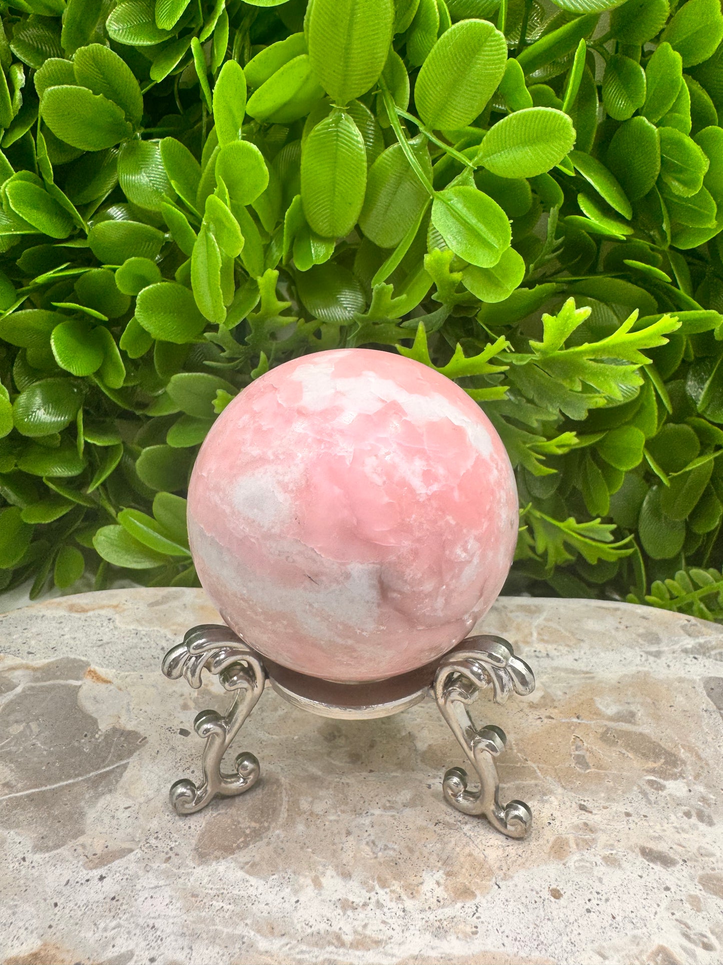 Pink Opal Sphere 366g