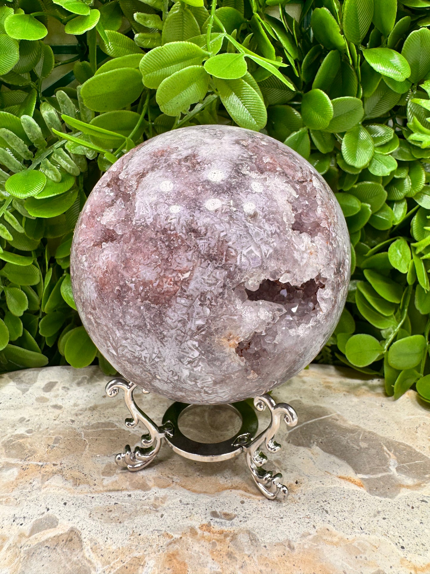 Pink Amethyst Sphere 1216g