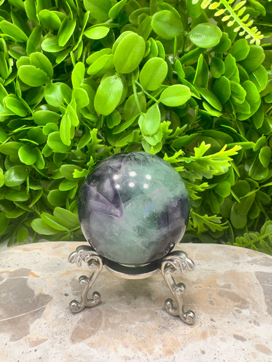 Purple and Blue Fluorite Sphere 442g