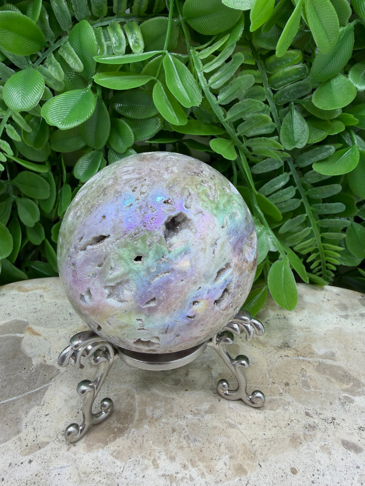 Aura Sphalerite Sphere | Grounding • Confidence • Vitality