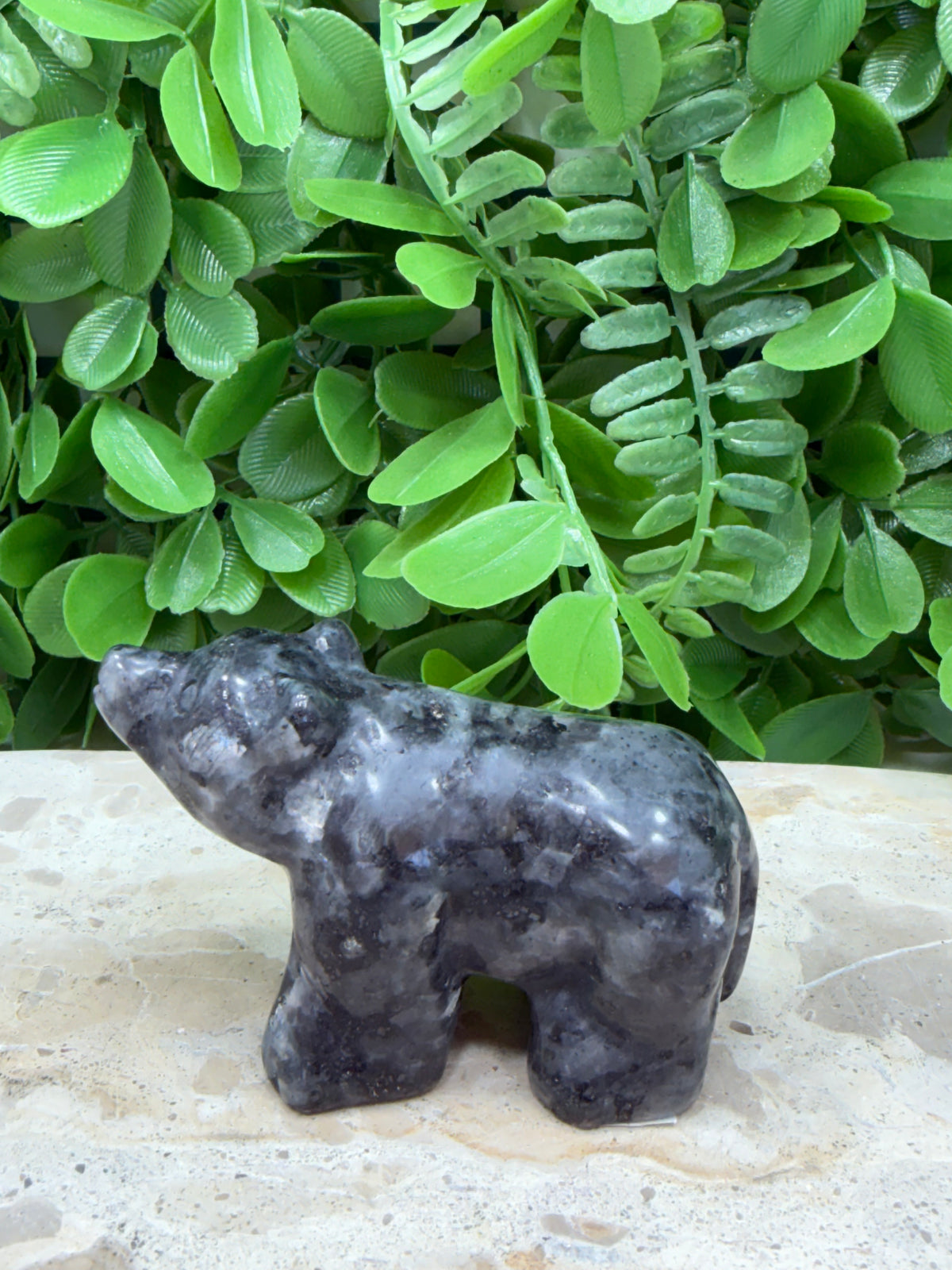 Larvikite Bear 178g | Grounding • Protection • Clarity