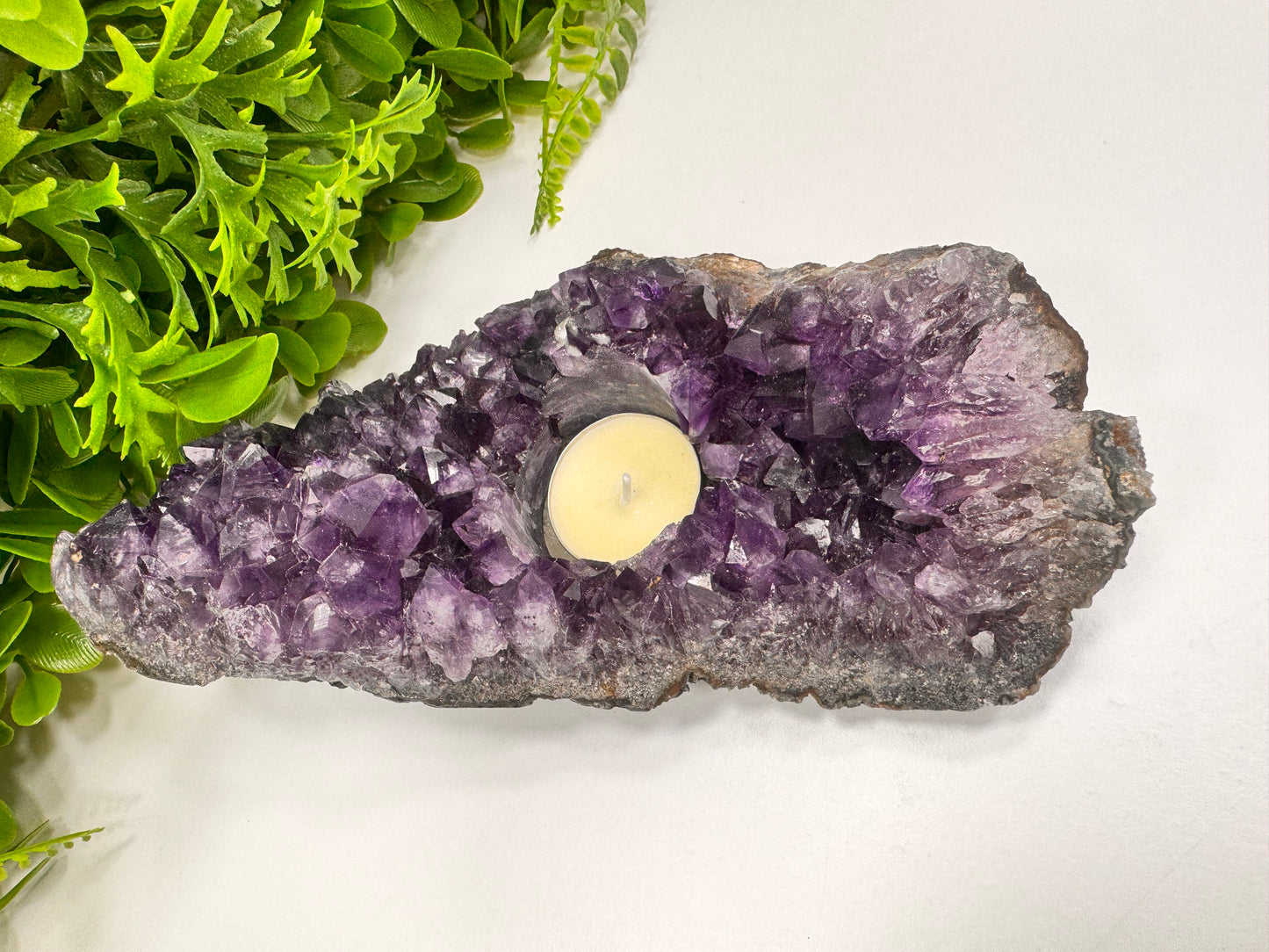 Amethyst Tealight Holder 1234g