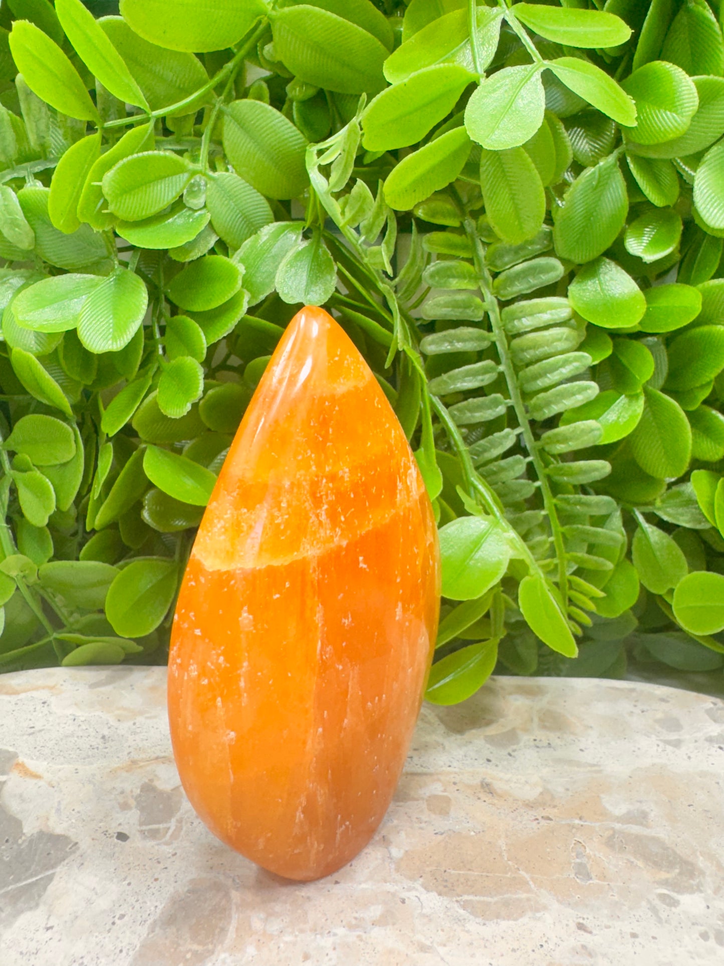 Crystalised Orange Calcite Flame 260g