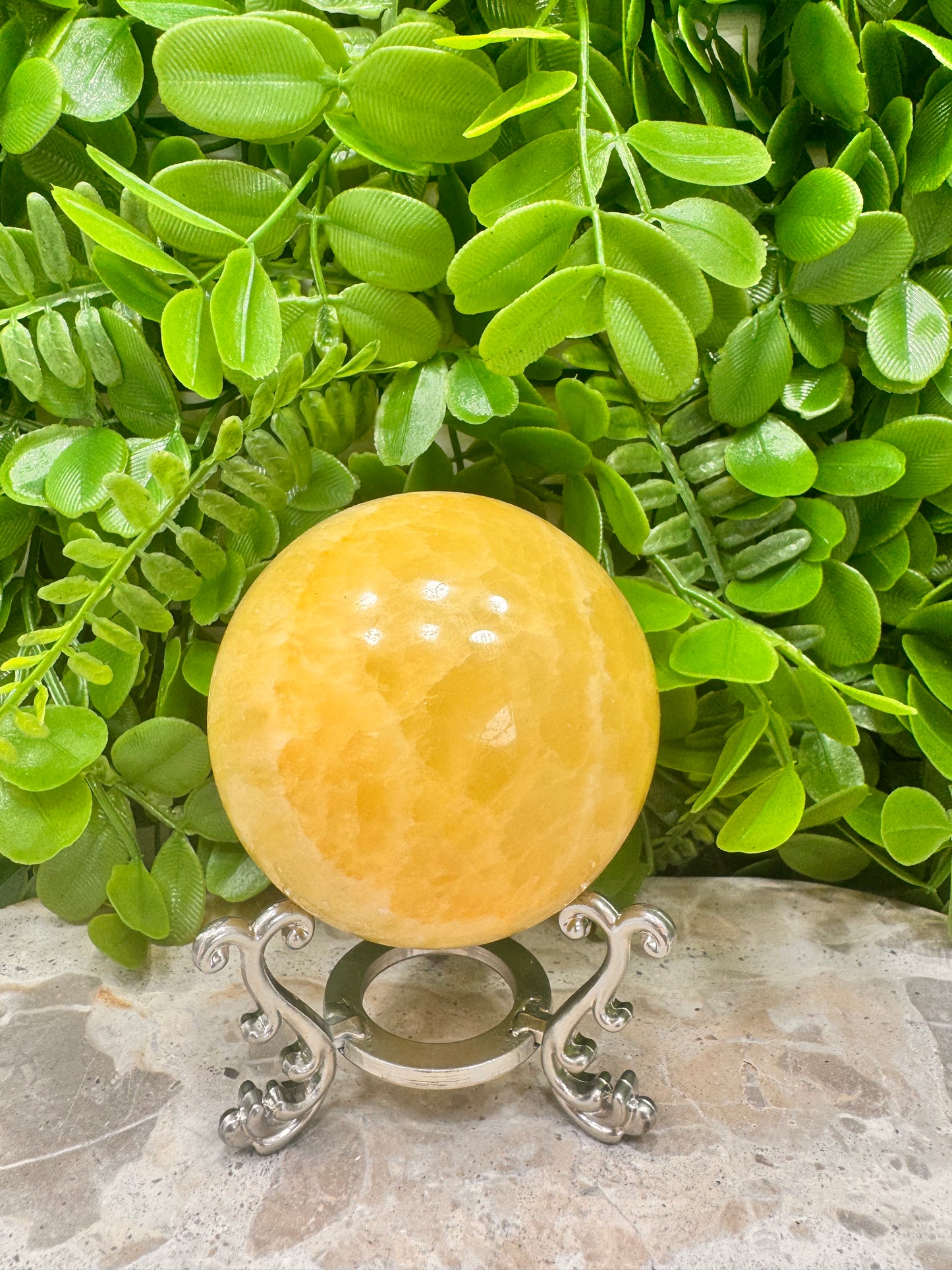 Lemon Calcite Sphere 546g