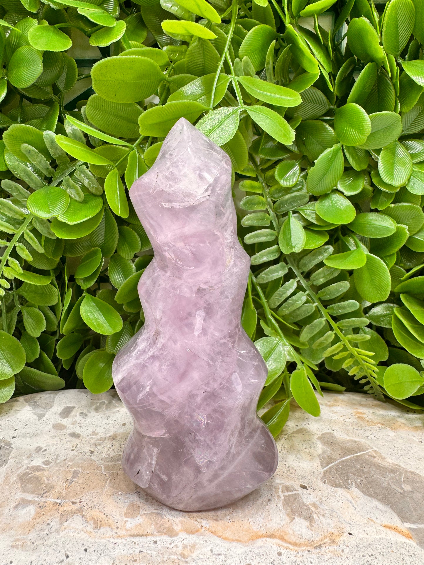 Lavender Rose Quartz Flame 378g
