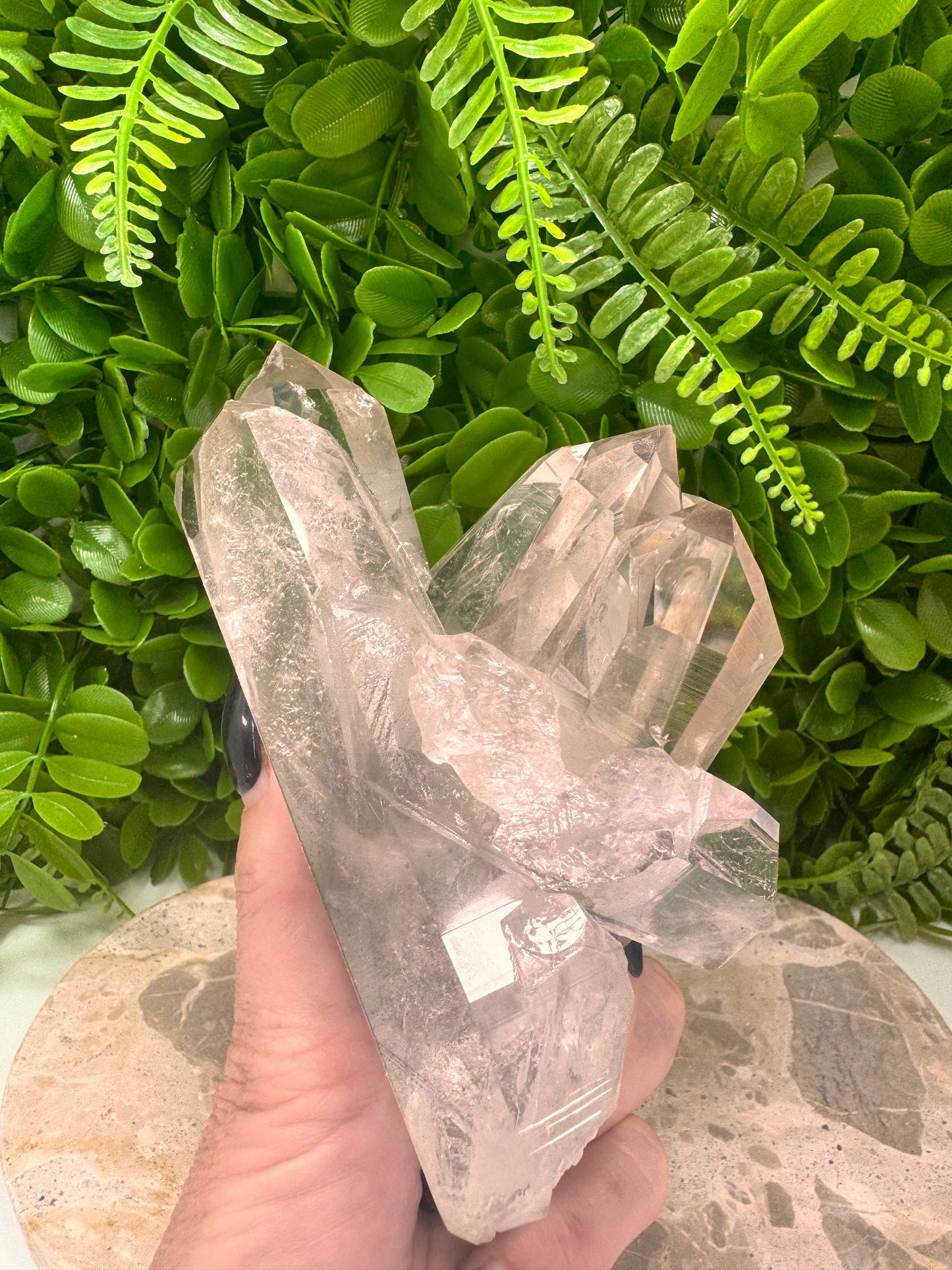 Black Phantom Quartz Freeform 844g