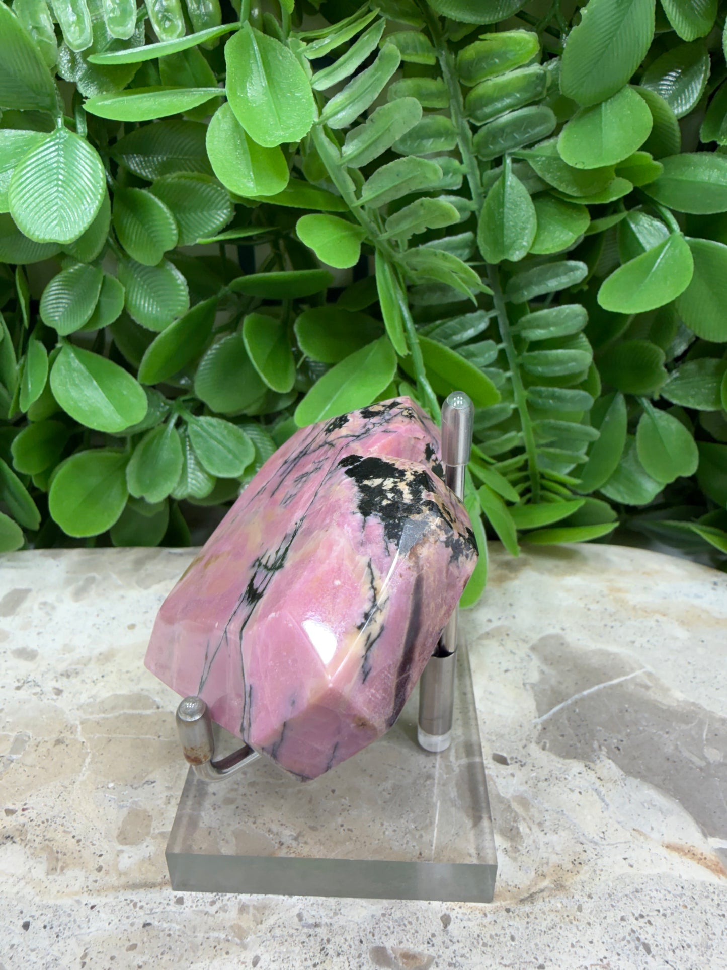 Rhodonite Faceted Heart 182g