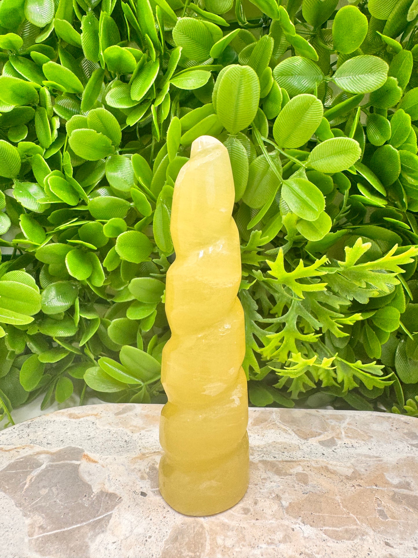 Lemon Calcite Unicorn Tower 238g