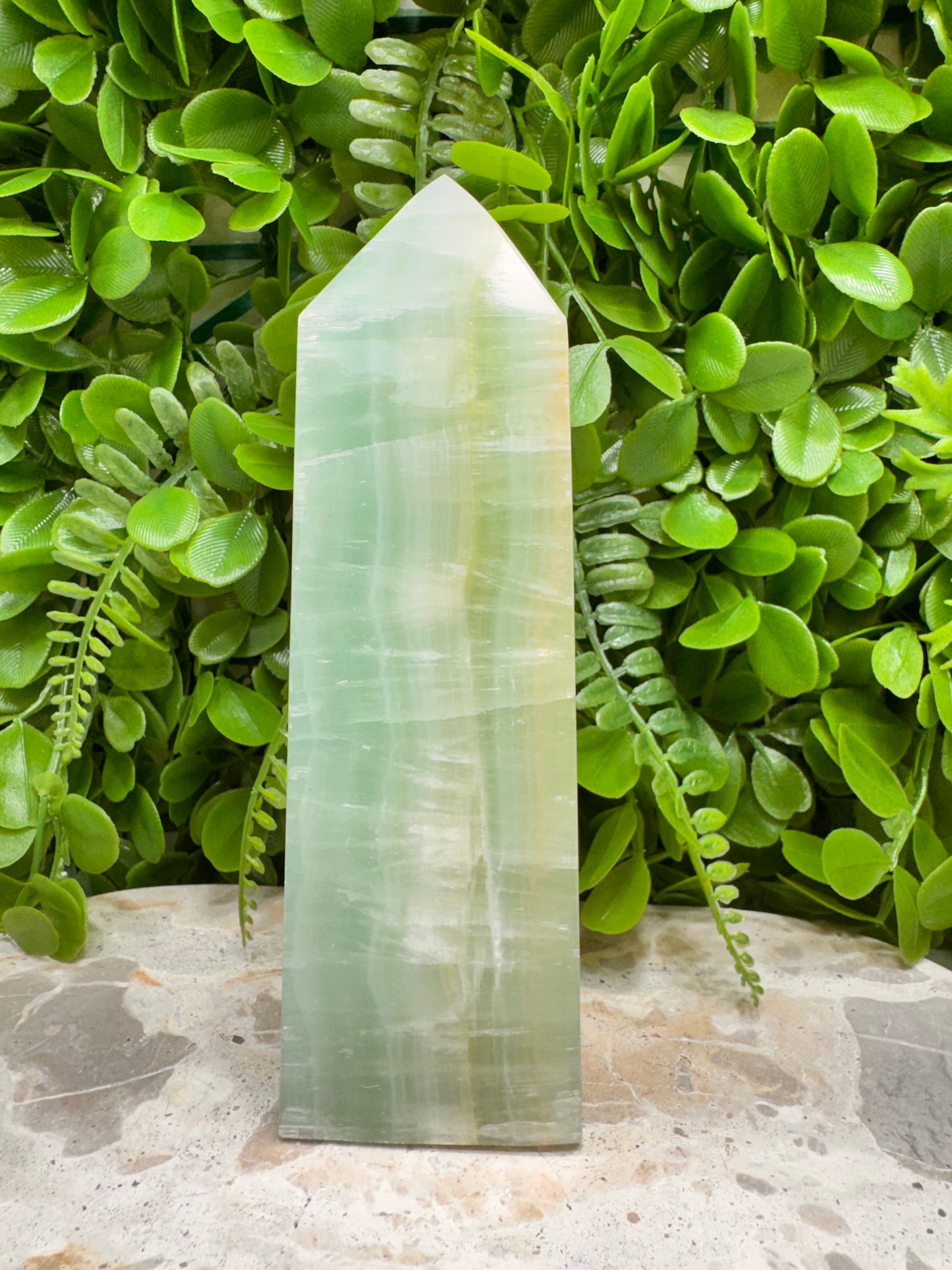 Pistachio Calcite Tower 950g