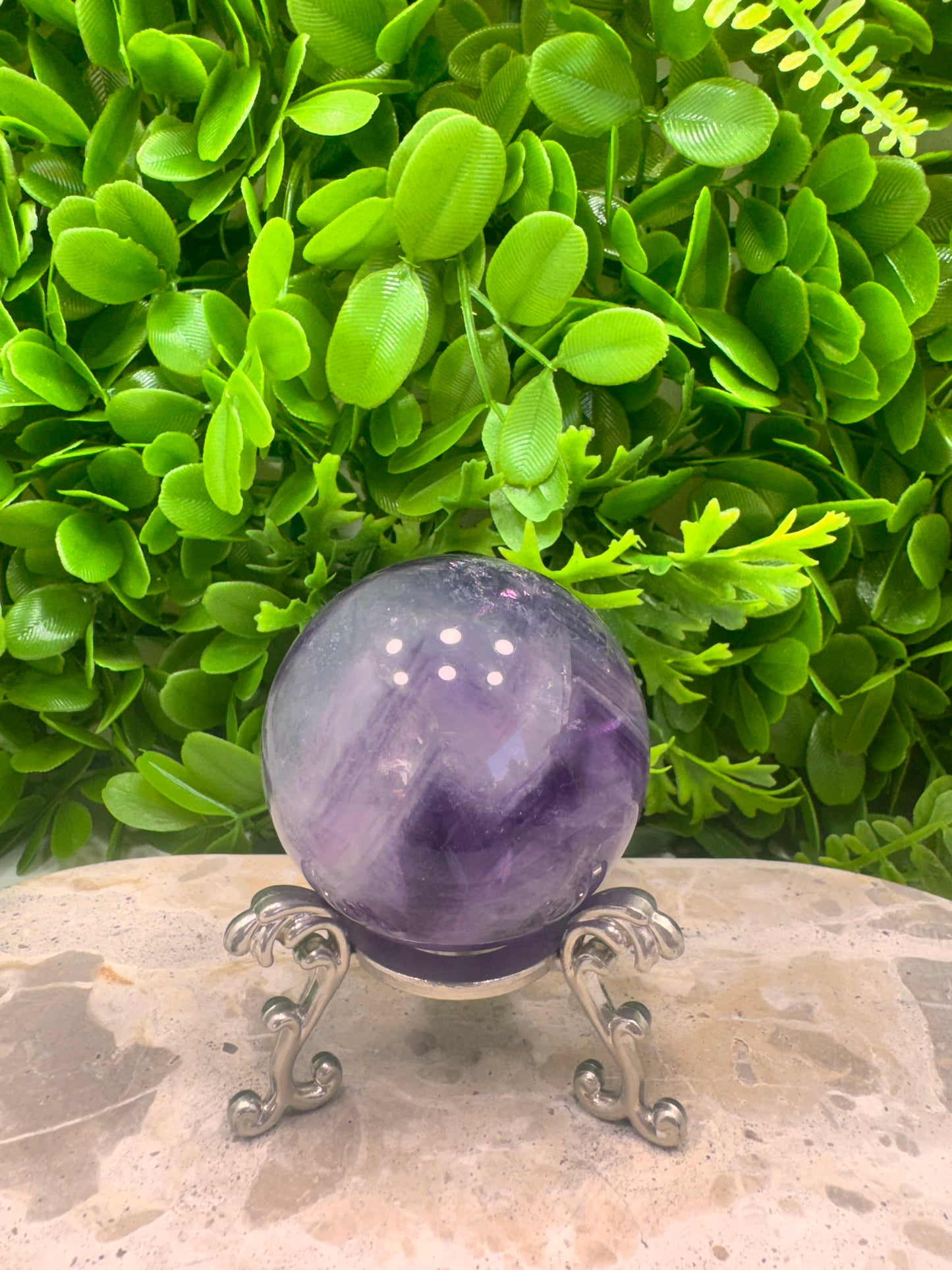Purple Fluorite Sphere 394g
