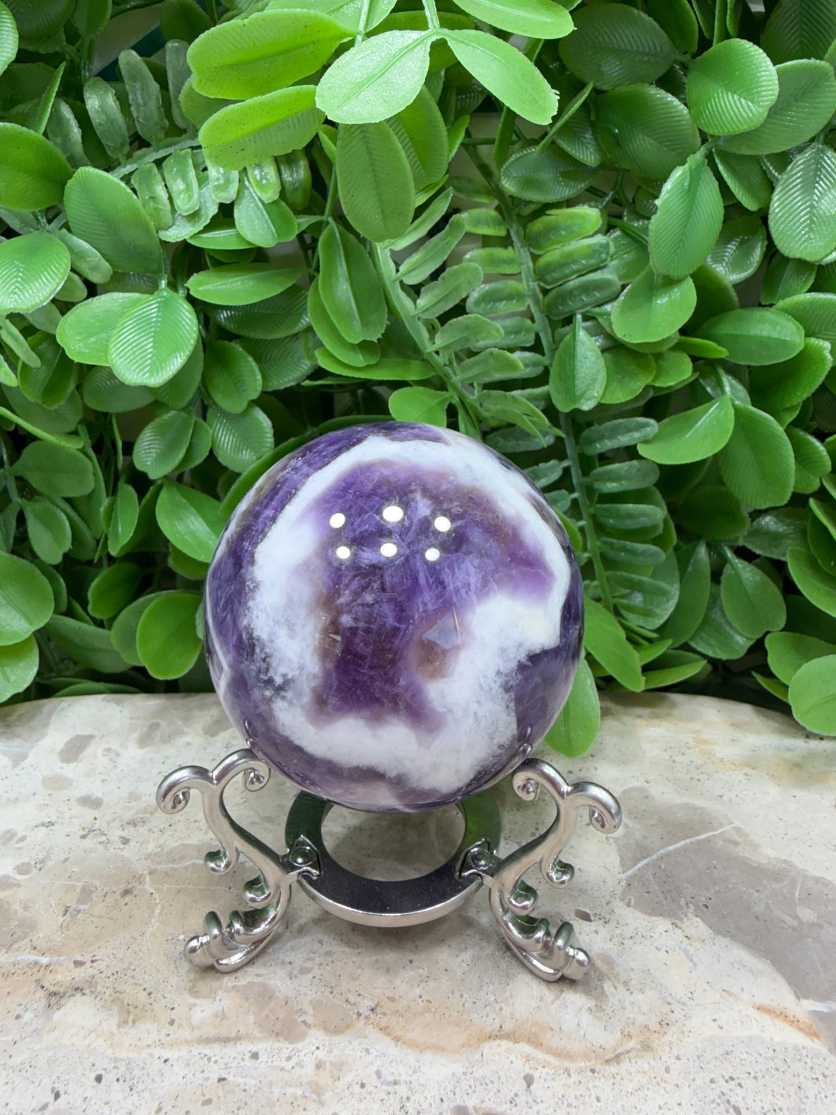 Chevron Amethyst Sphere 326g
