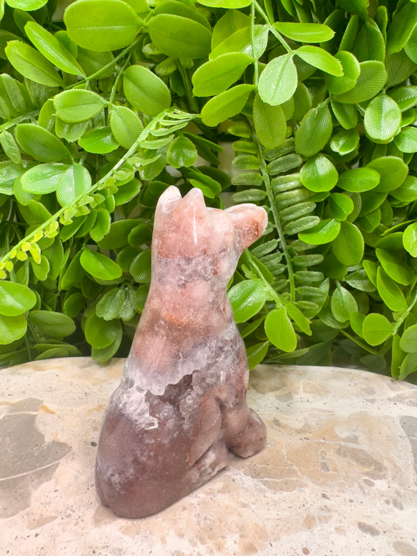 Pink Amethyst Dog 260g