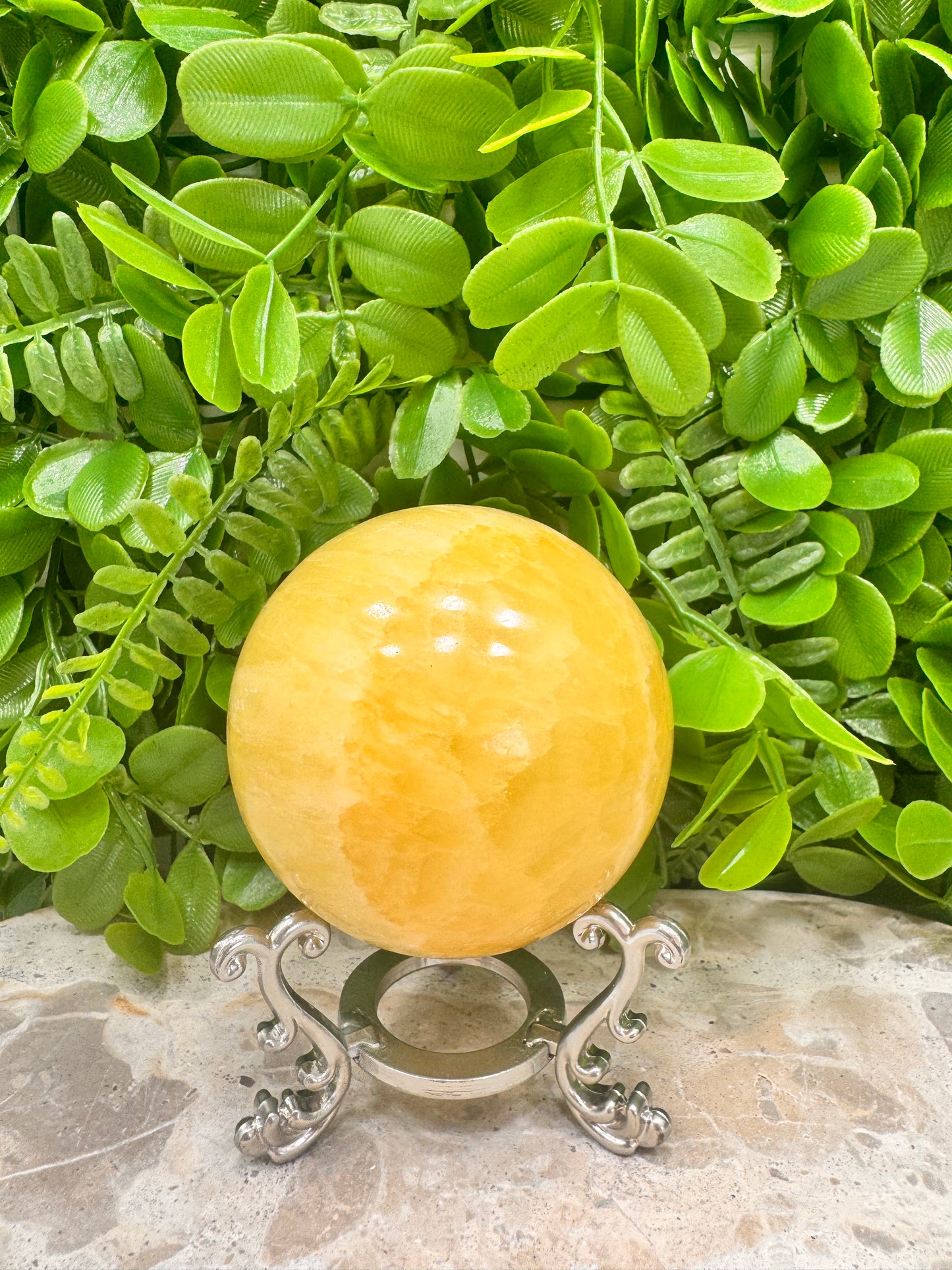 Lemon Calcite Sphere 546g