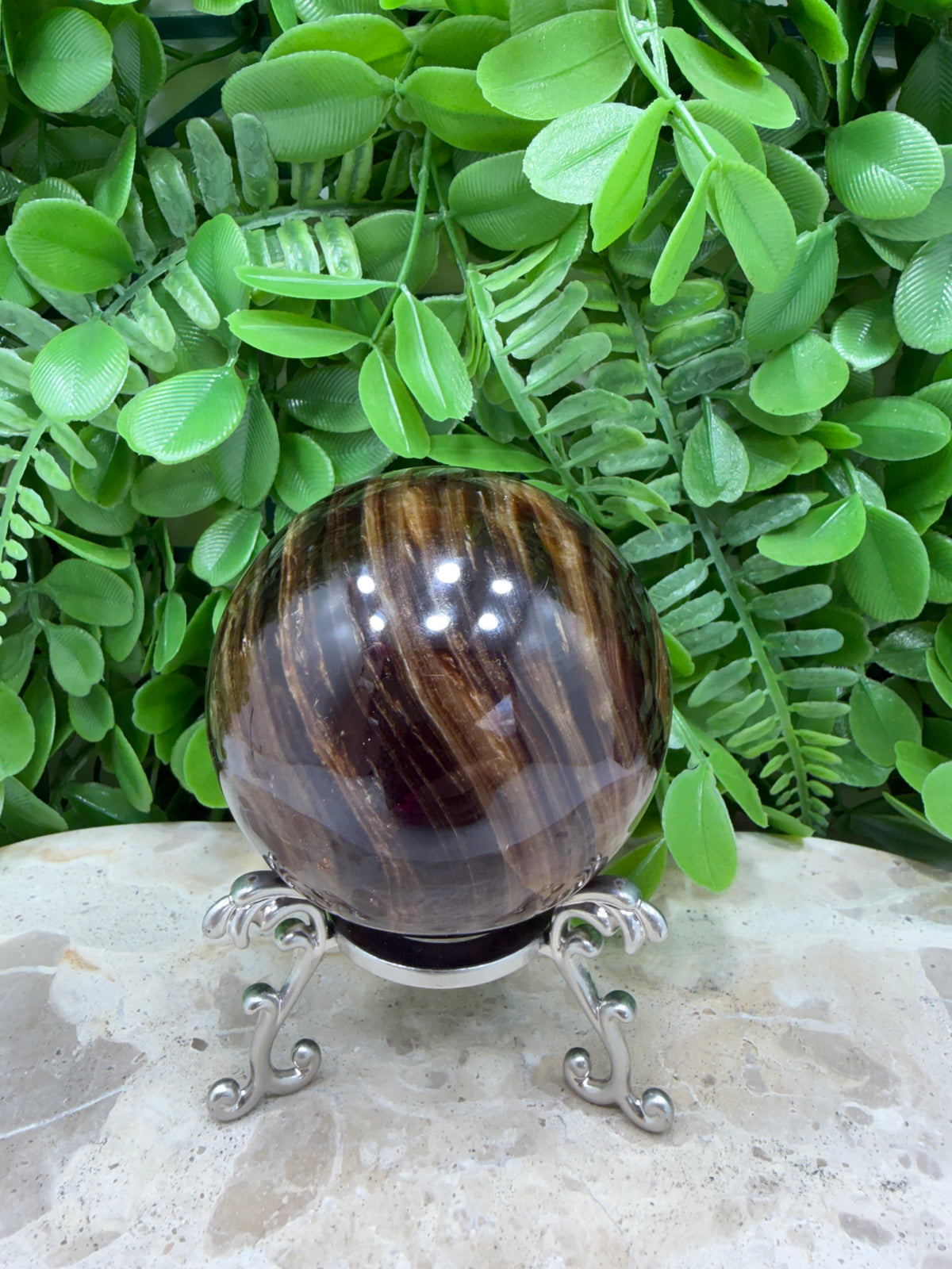 Chocolate Calcite Sphere | Grounding • Emotional Balance • Inner Strength
