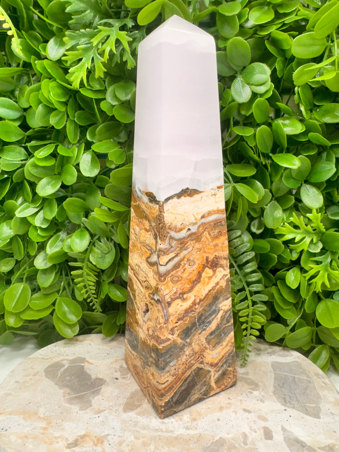 Pink Mangano / Pakistan Bumble Bee Jasper Tower 1978g