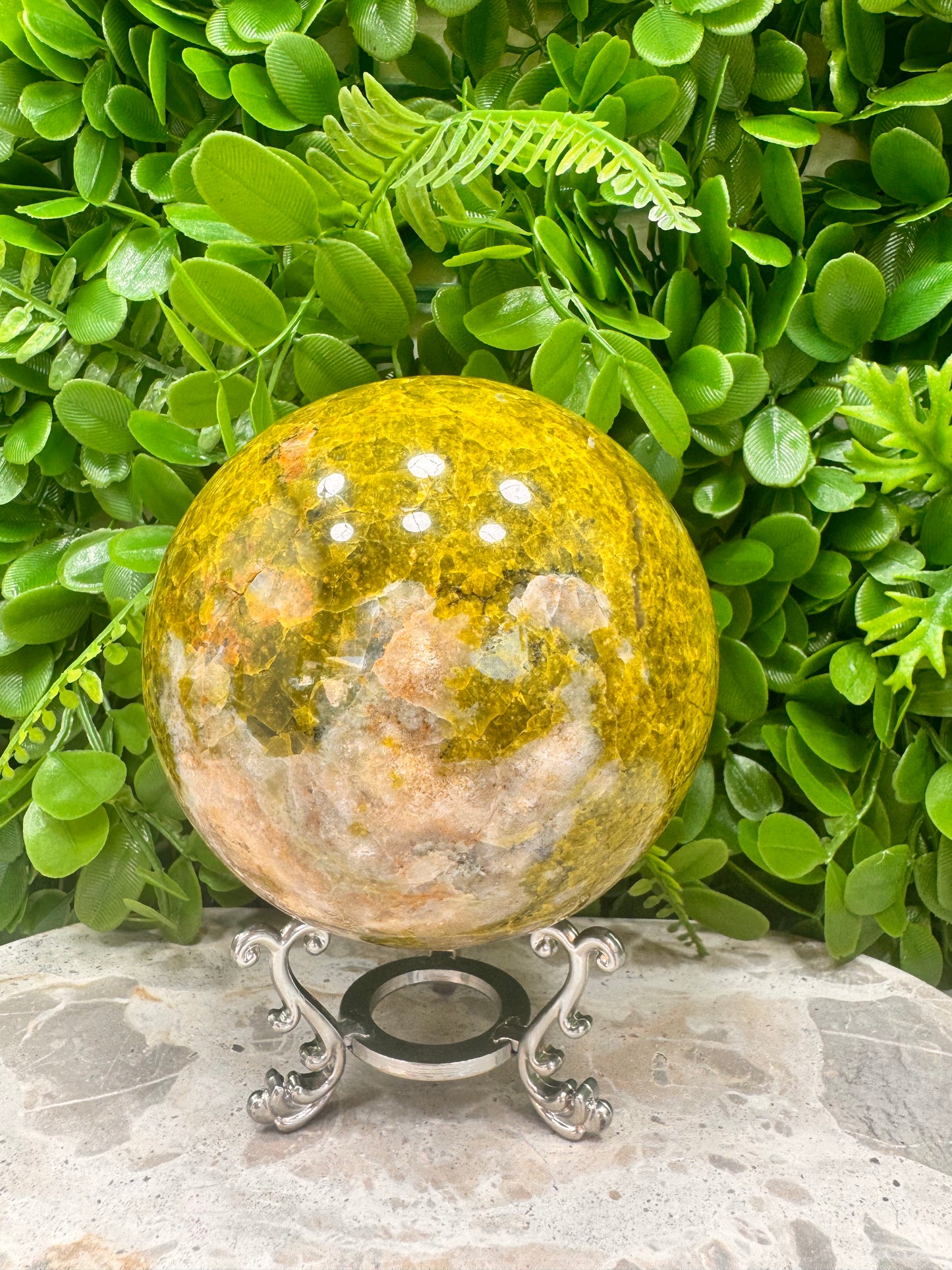 Green Opal Sphere 1402g