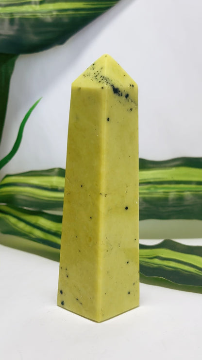Jade With Hematite Tower 244g