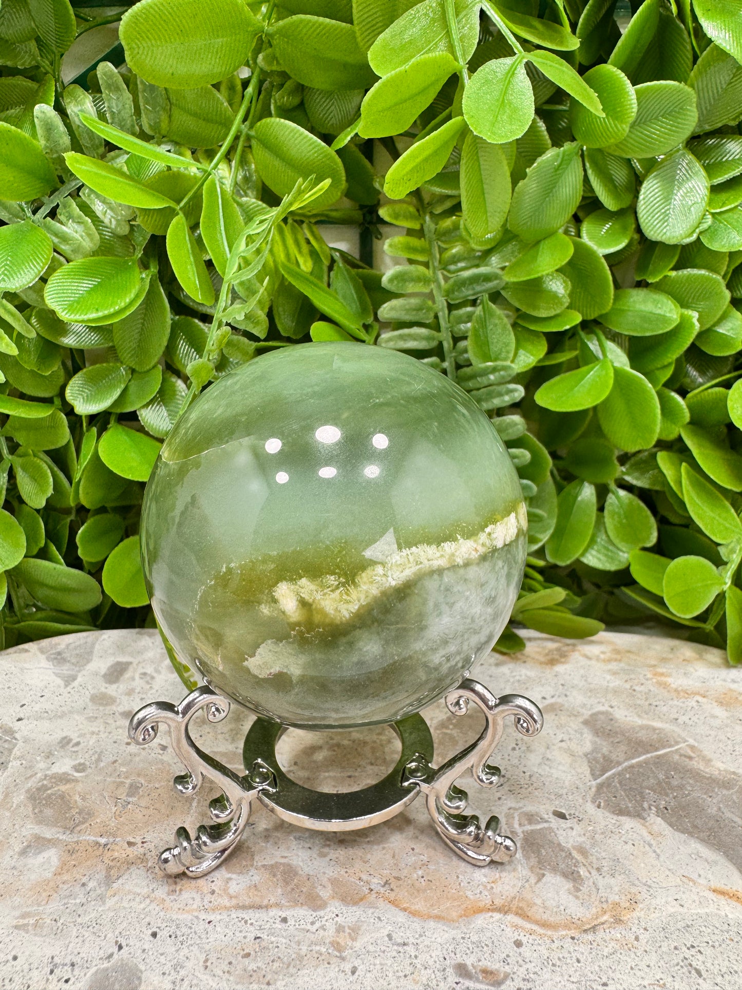 Flower Jade Sphere 438g