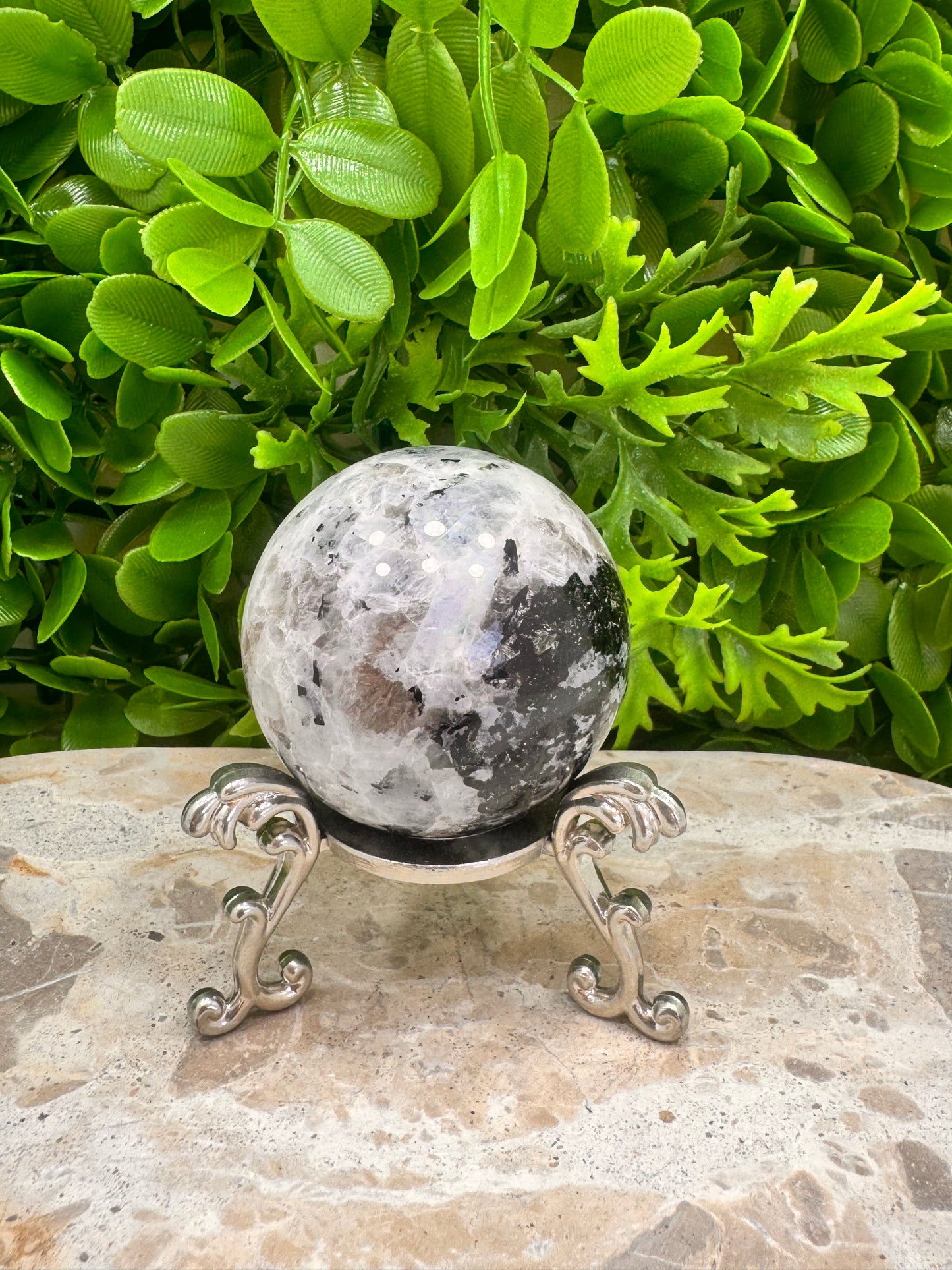 Rainbow Moonstone Sphere 256g