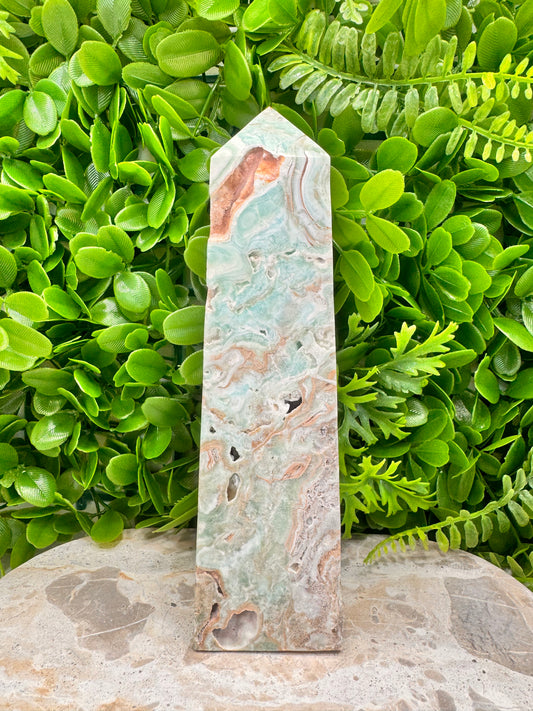 Hemimorphite Freeform Tower 978g
