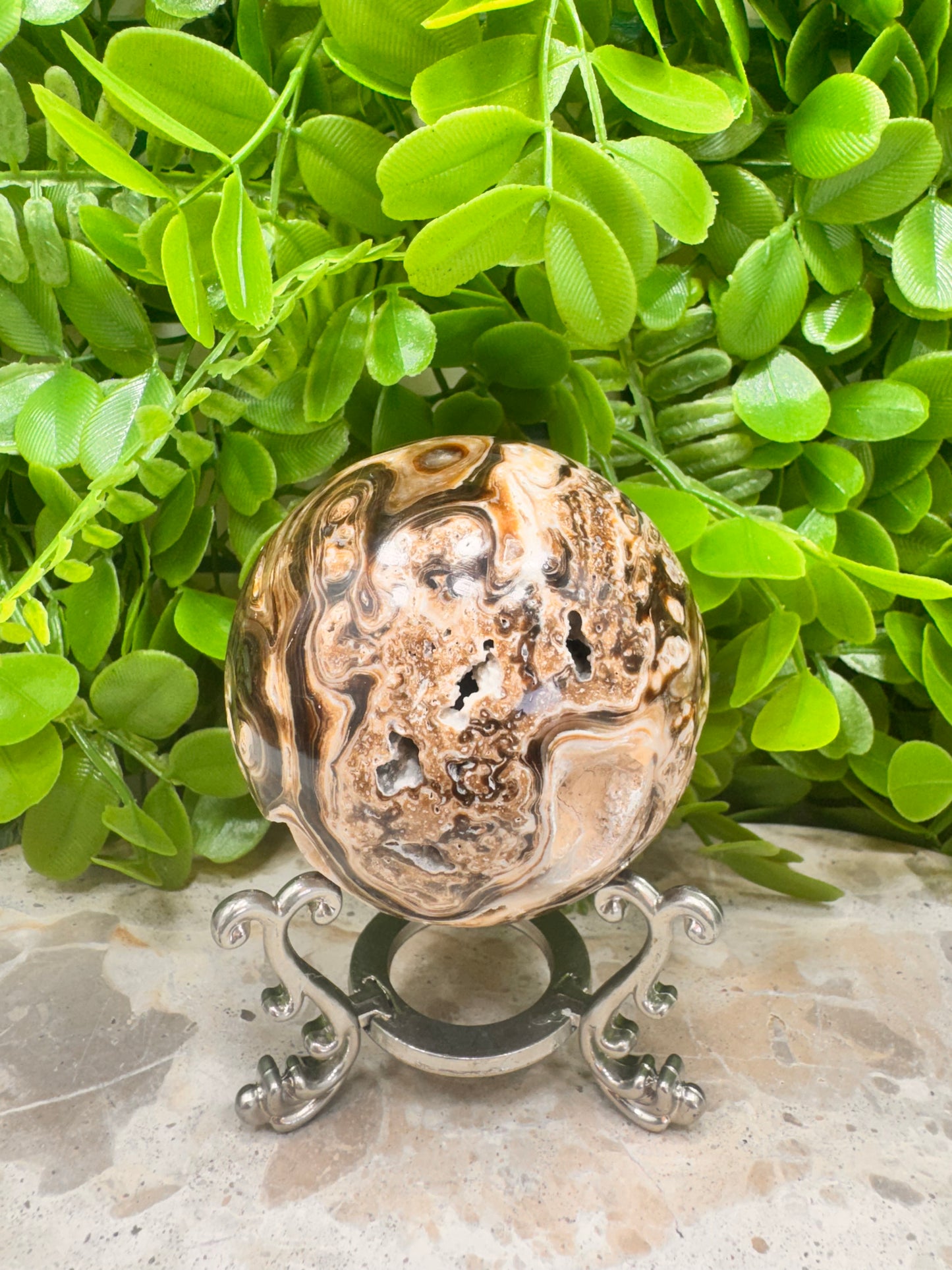 Chocolate Calcite Sphere 404g