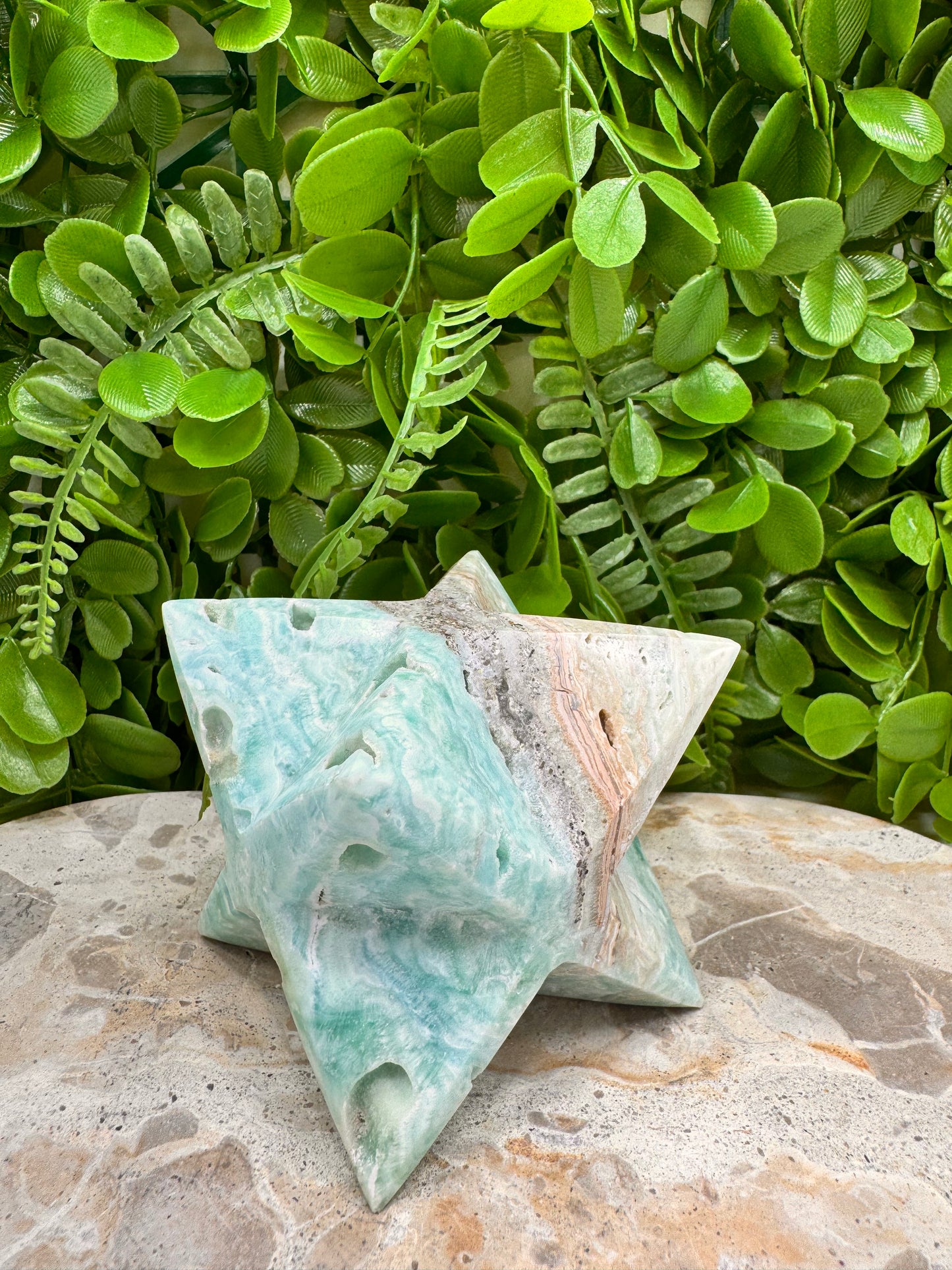 Blue Aragonite Merkaba 652g