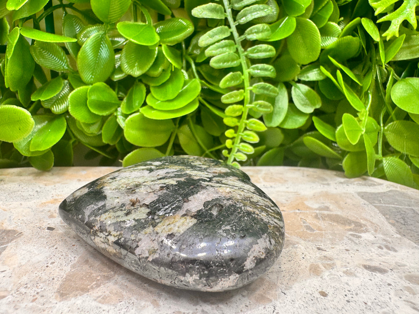Epidote Hematite / Quartz Heart 206g