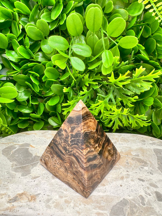 Chocolate Calcite Pyramid 334g