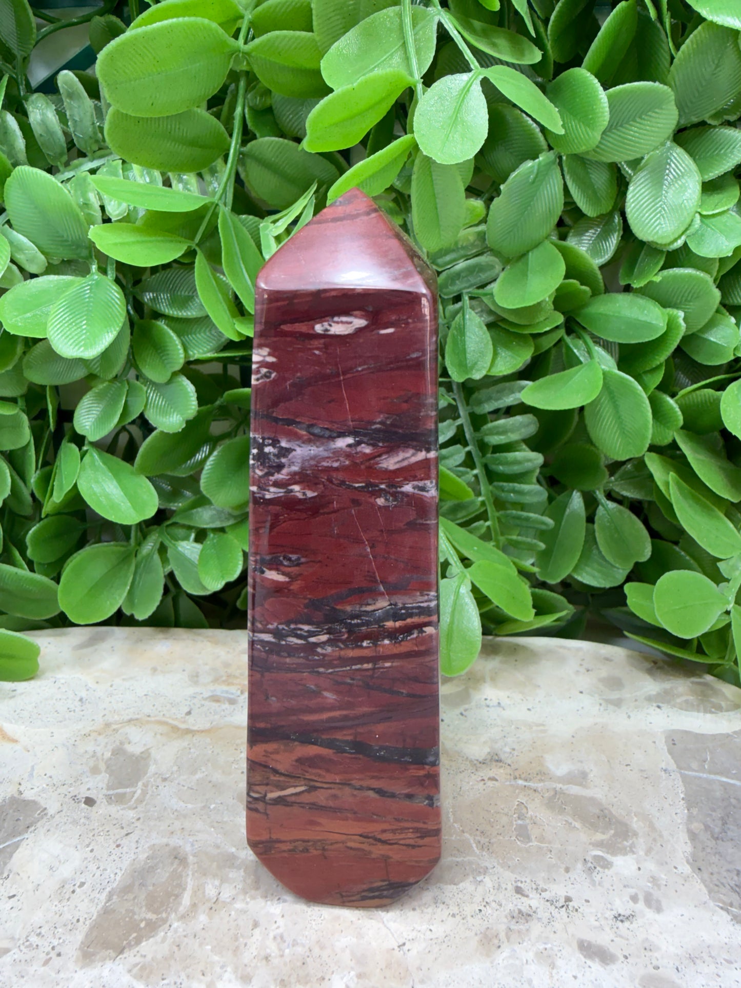 Tiger Ore/Rhodonite Tower 316g