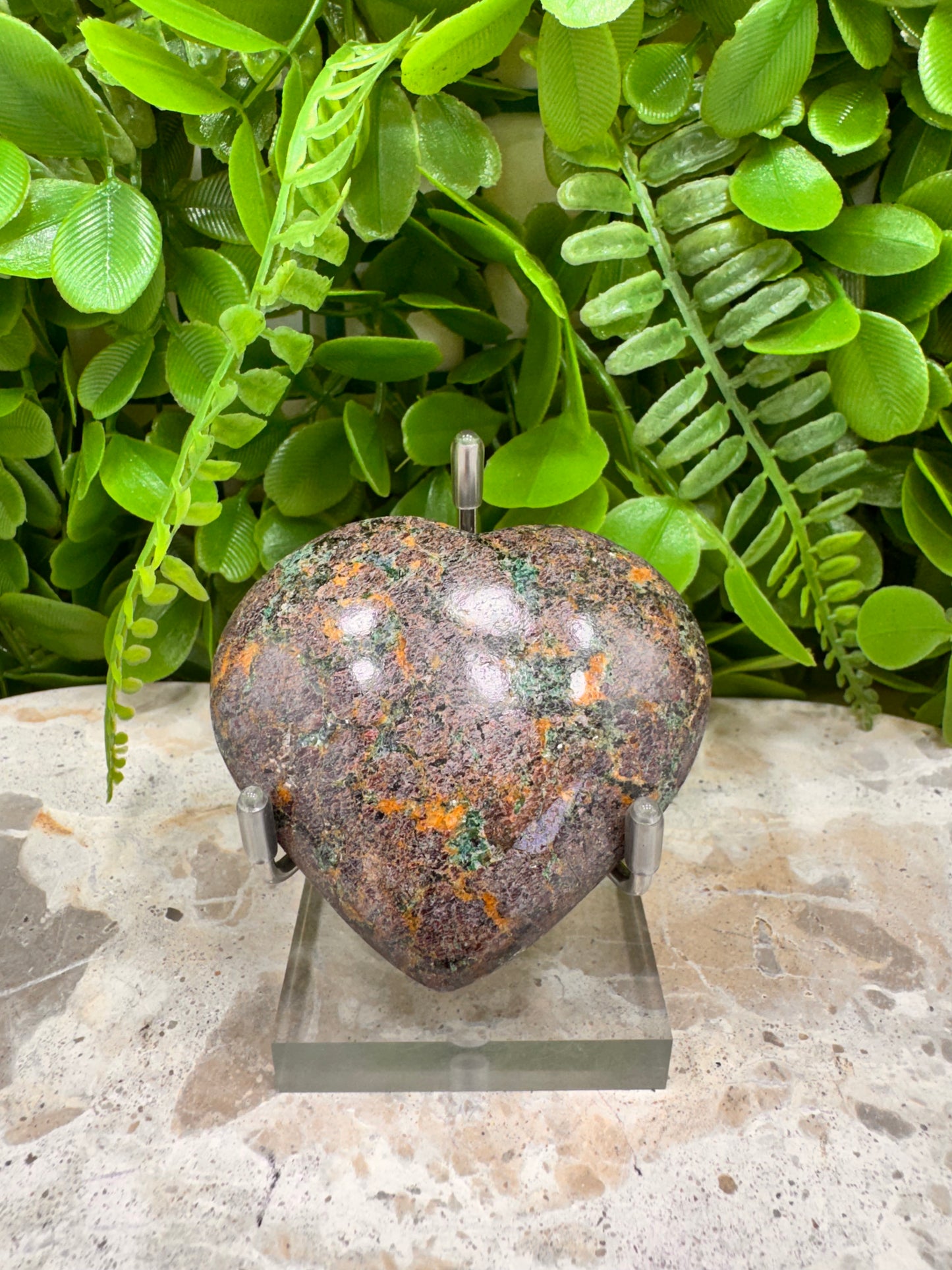 Chrysocolla with Malachite Heart 168g