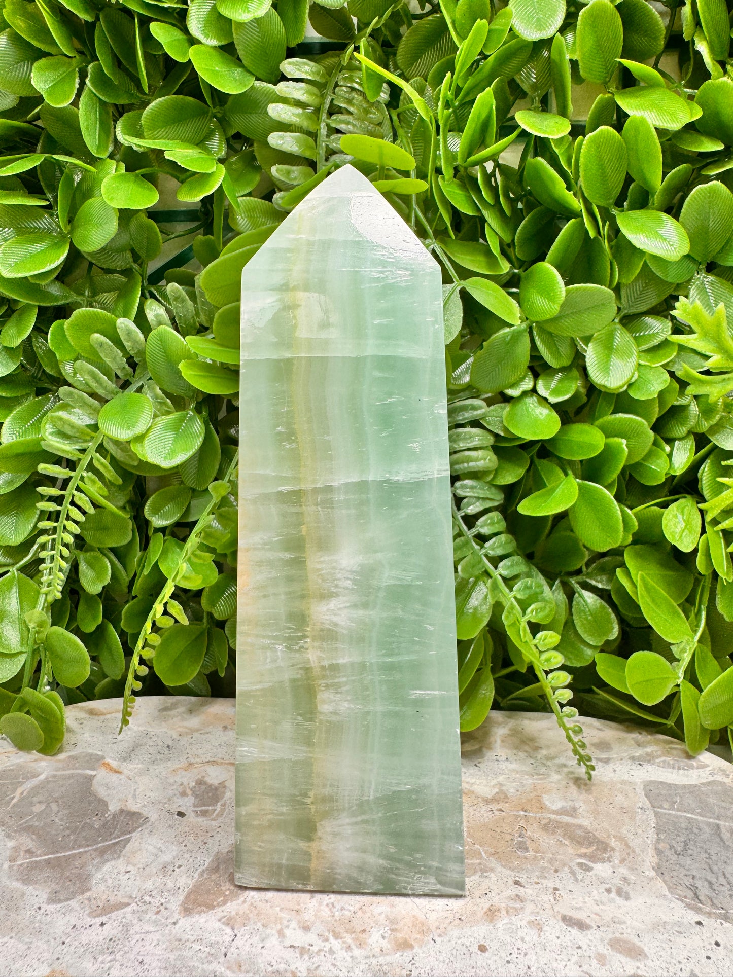 Pistachio Calcite Tower 950g