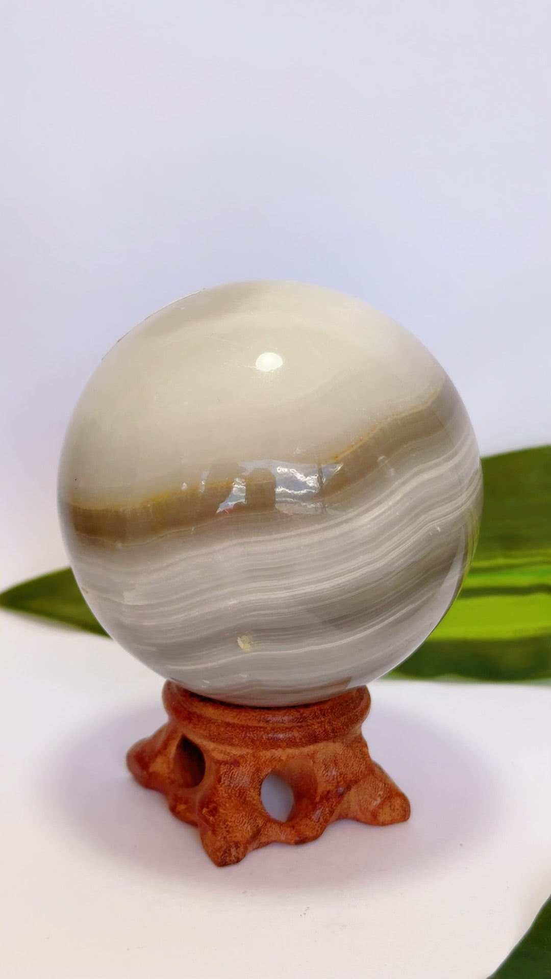 Black Banded Onyx Sphere 598g
