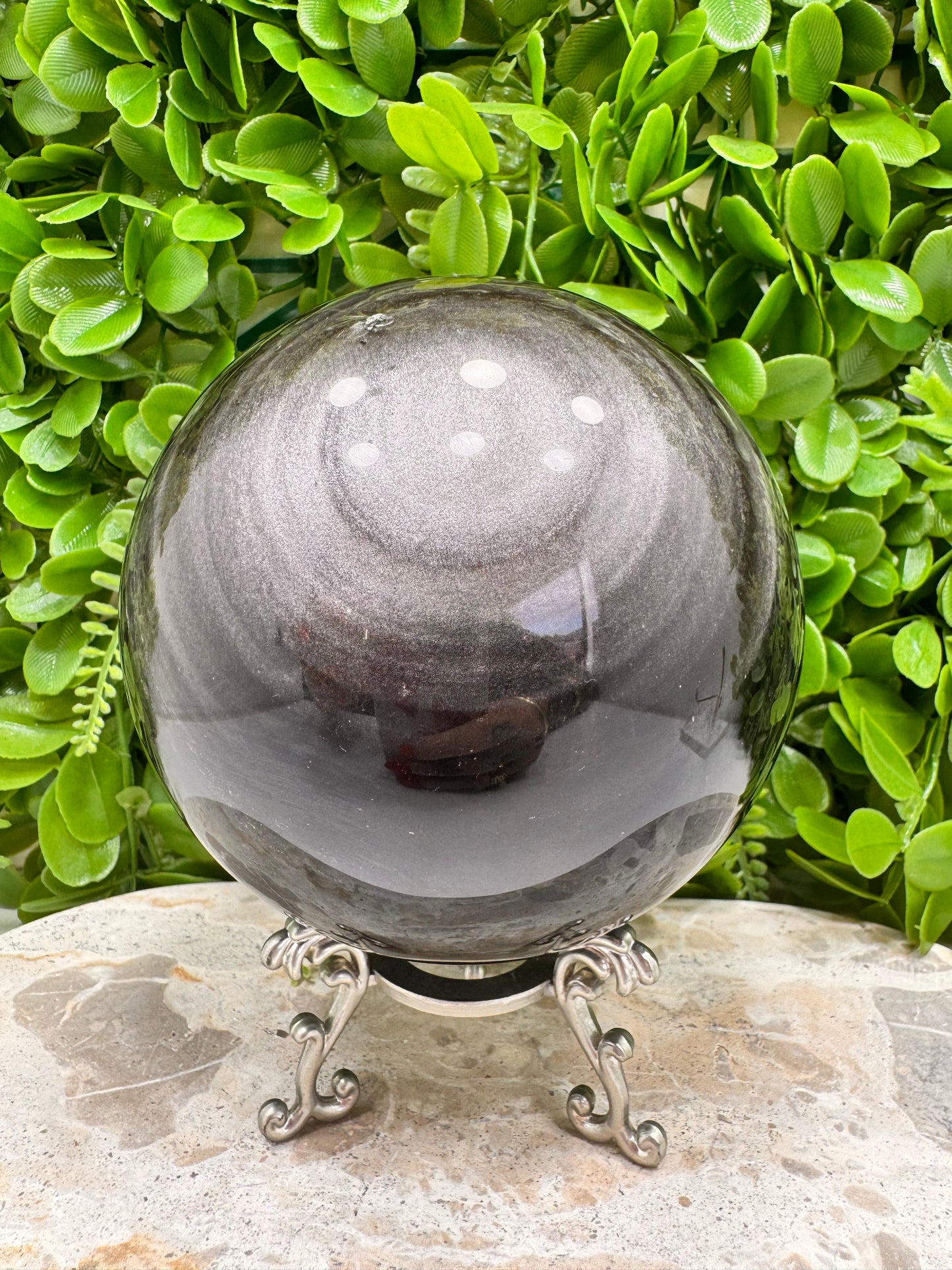 Silver Sheen Obsidian Sphere 2040g